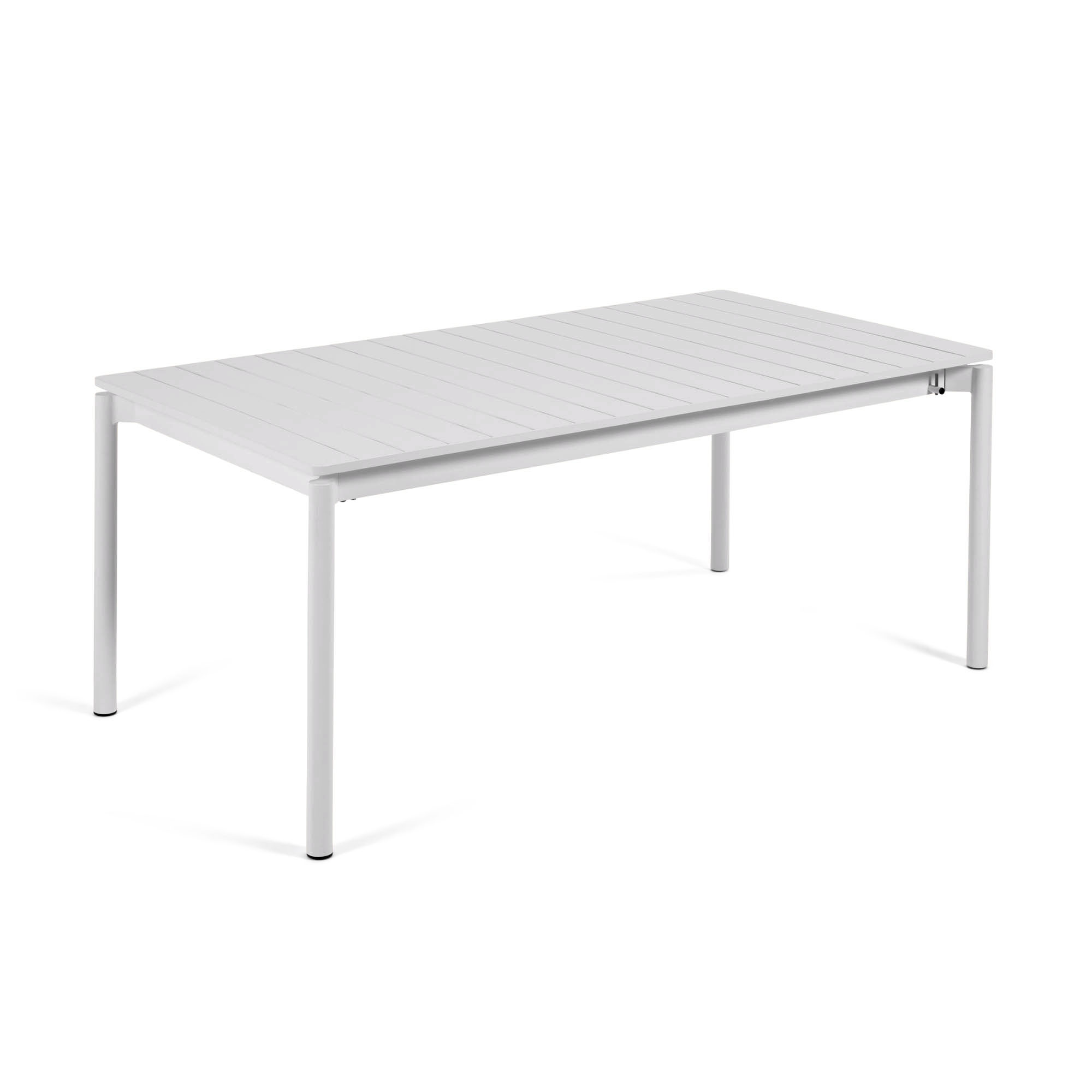 KAVE HOME Zaltana utdragbart utomhusbord av aluminium i ljusgrå finish, 180 (240) x 100