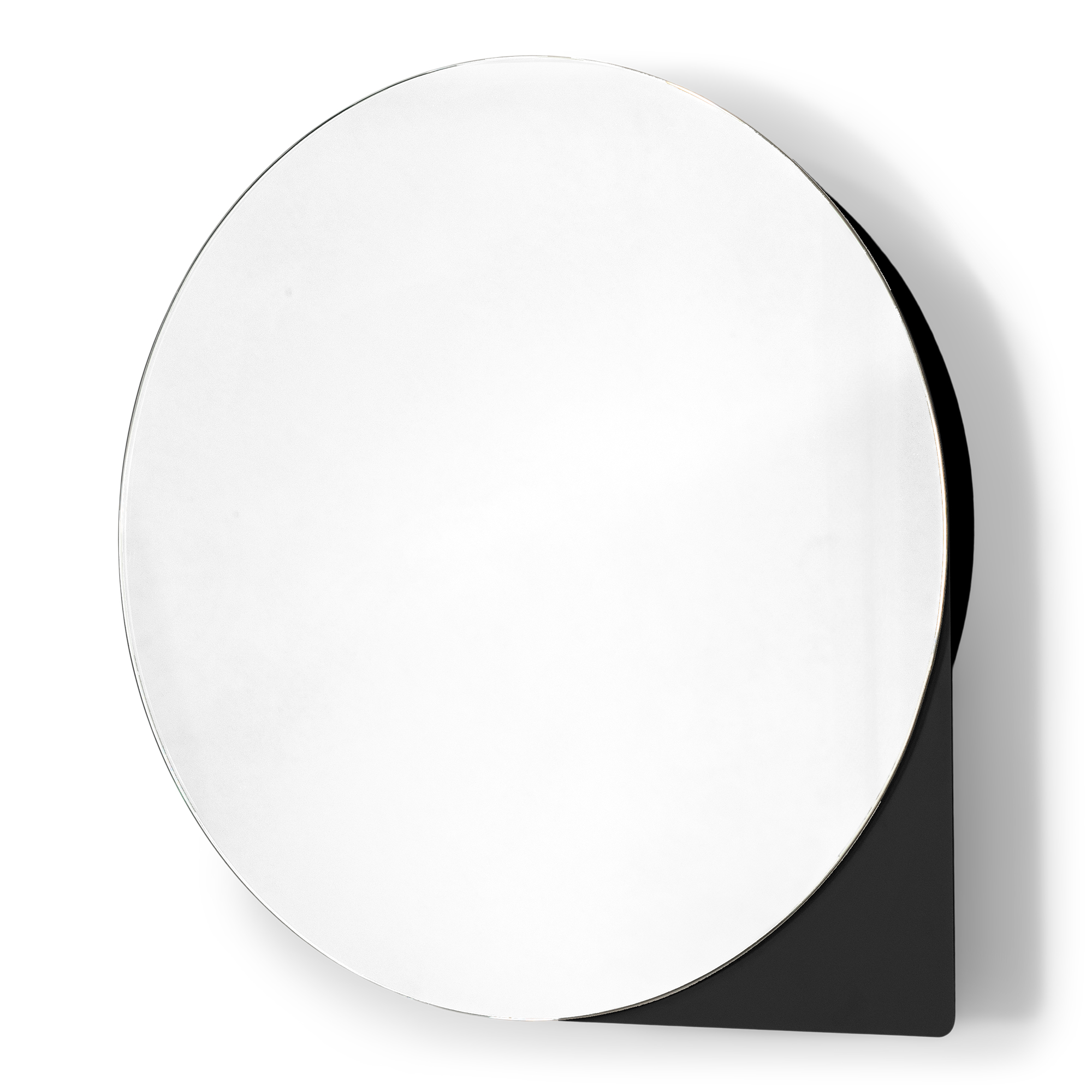 SPINDER Sonnet stort vægspejlskab, m. 3 hylder - spejlglas og sort stål (B:55xH:55)