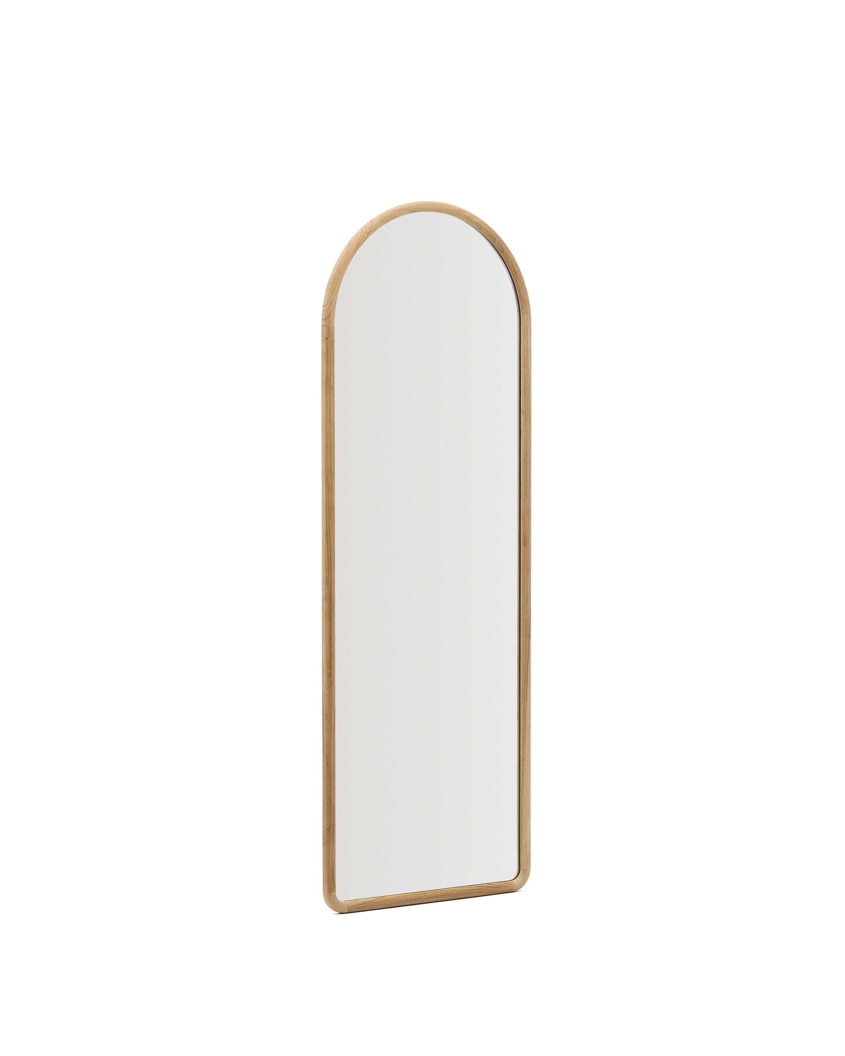 KAVE HOME Milsa vægspejl, rektangulær - spejlglas og natur teaktræ (55x155)