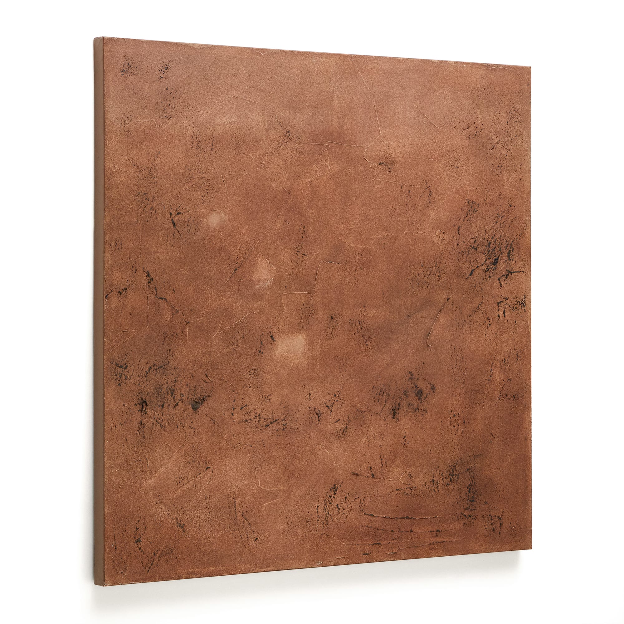 LAFORMA Sabira abstrakt billede, kvadratisk - brun/kobber lærred (100x100)