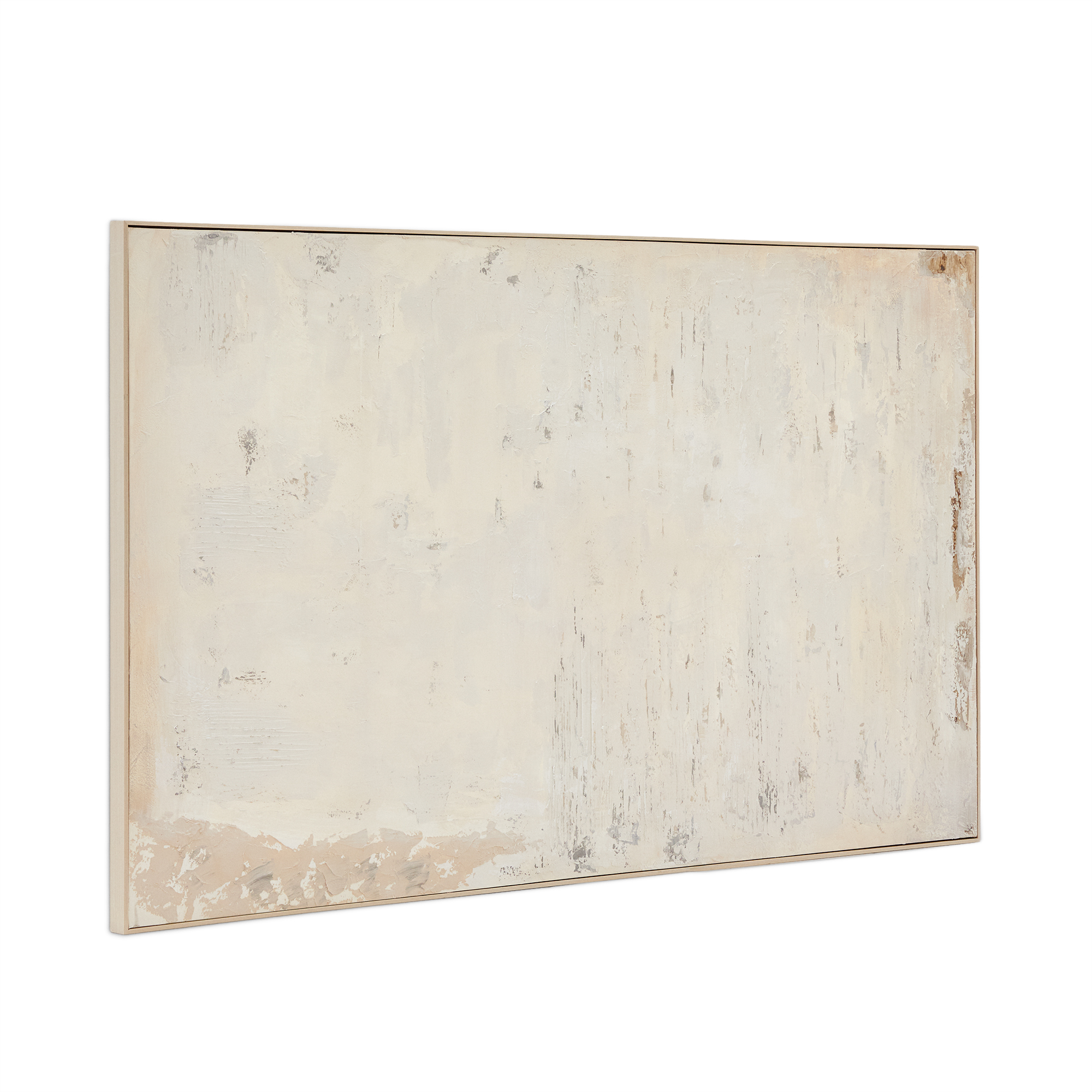 KAVE HOME Silpa abstrakt maleri, rektangulær - lys beige lærred (200x120)