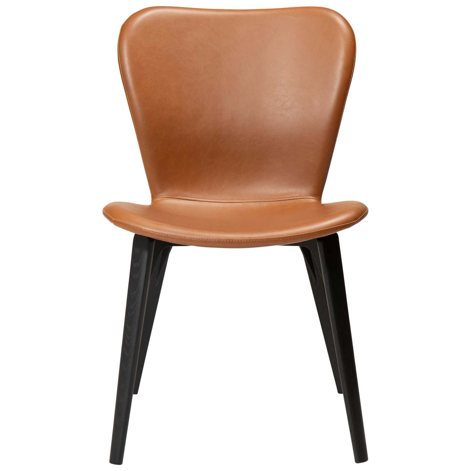 DAN-FORM Paragon matbordsstol - vintage ljusbrunt konstläder och svart ask