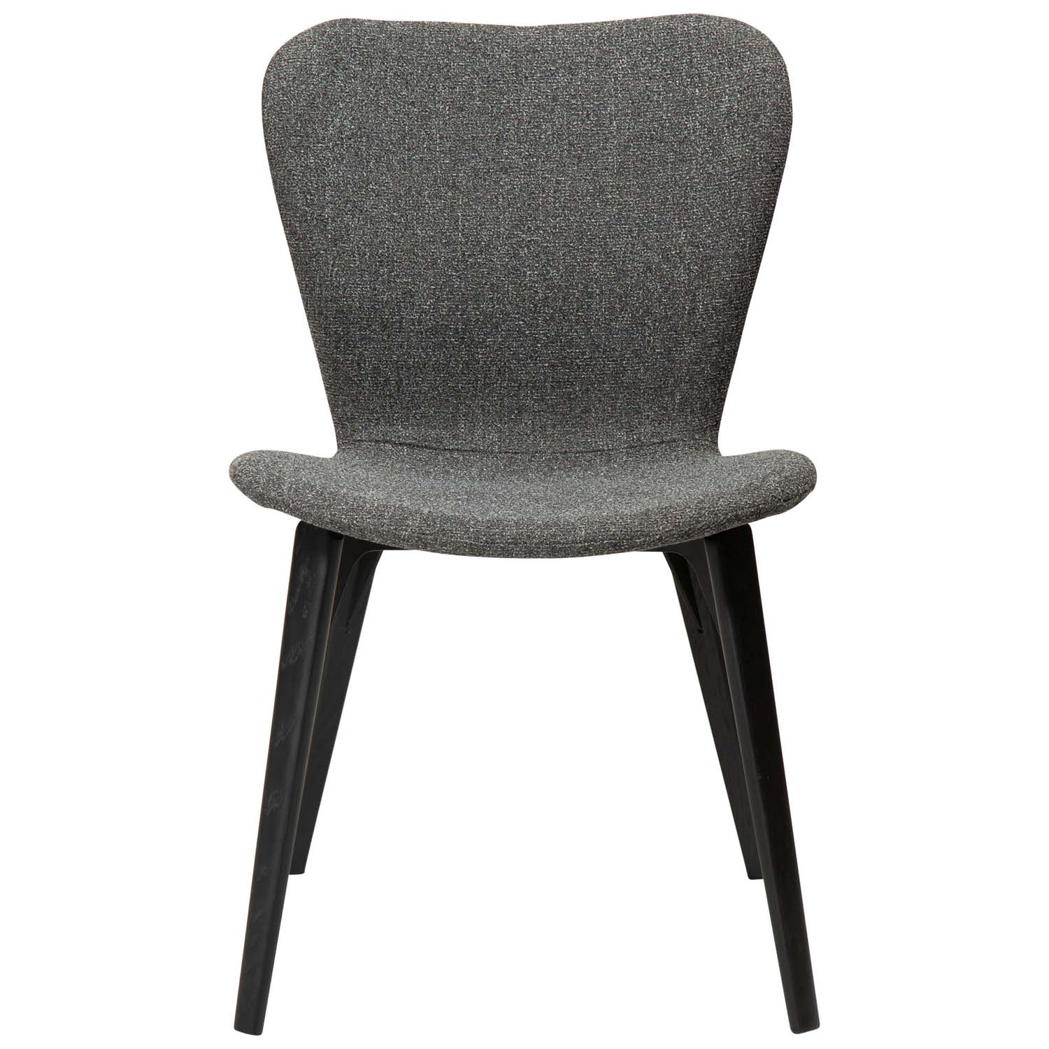 DAN-FORM Paragon spisebordsstol - grå bouclé stof og sort asketræ