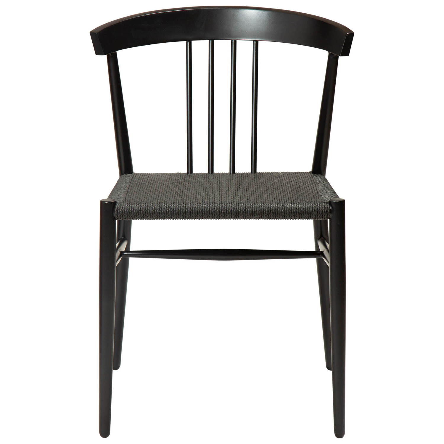 DAN-FORM Sava spisebordsstol - sort papirsnor og sort stål