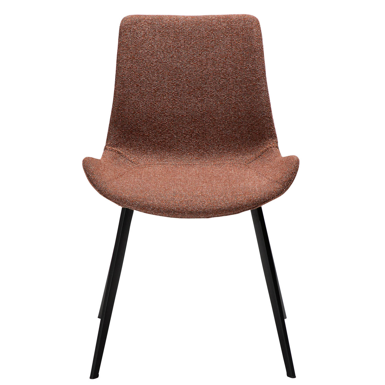 DAN-FORM Hype spisebordsstol - rød bouclé stof og sort stål