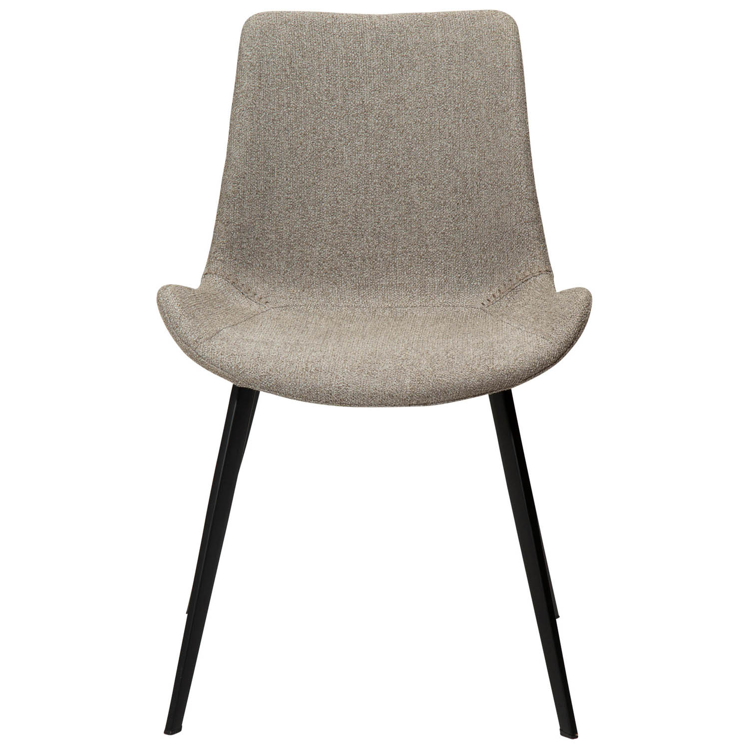 DAN-FORM Hype spisebordsstol - sand bouclé stof og sort stål