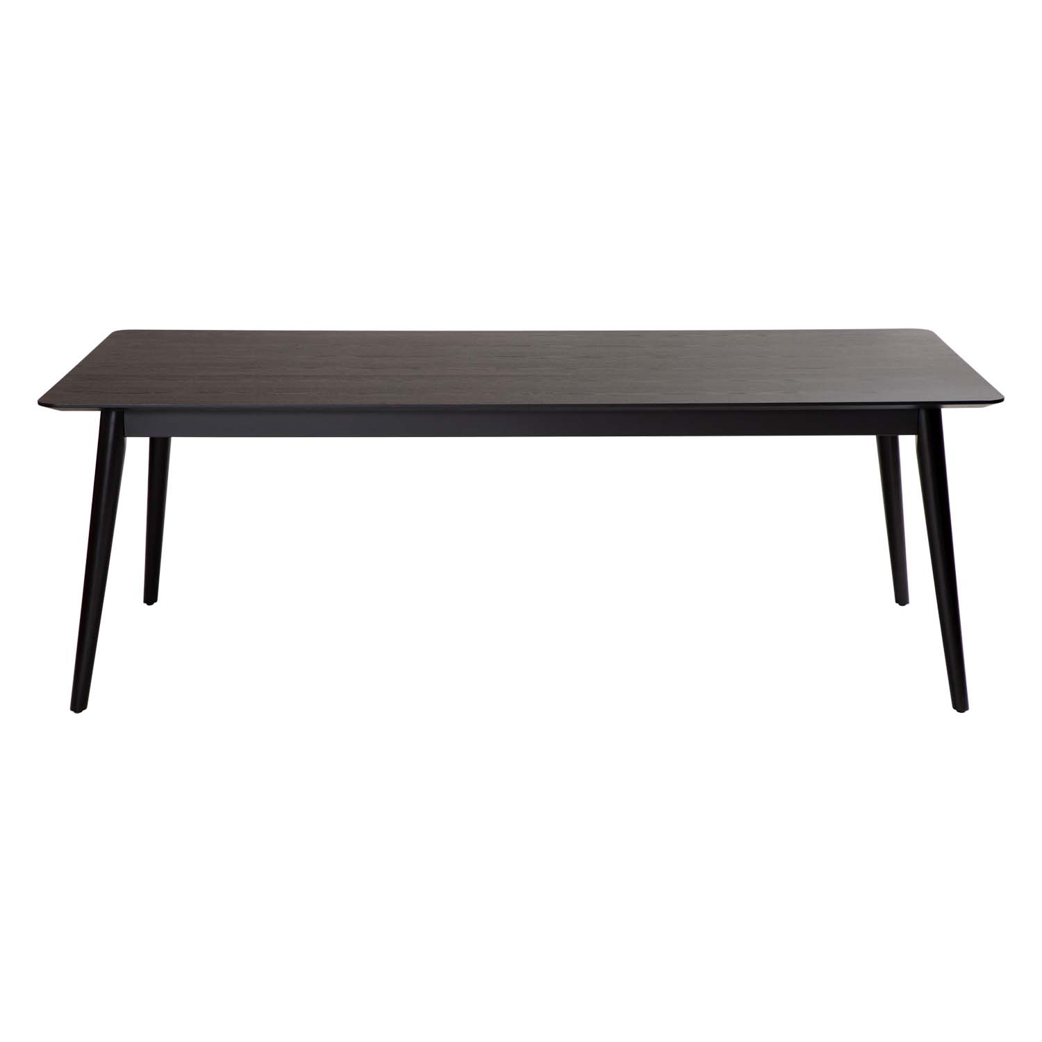 8: DAN-FORM Yolo spisebord, rektangulær - sort askefinér og sort træ (100x220)