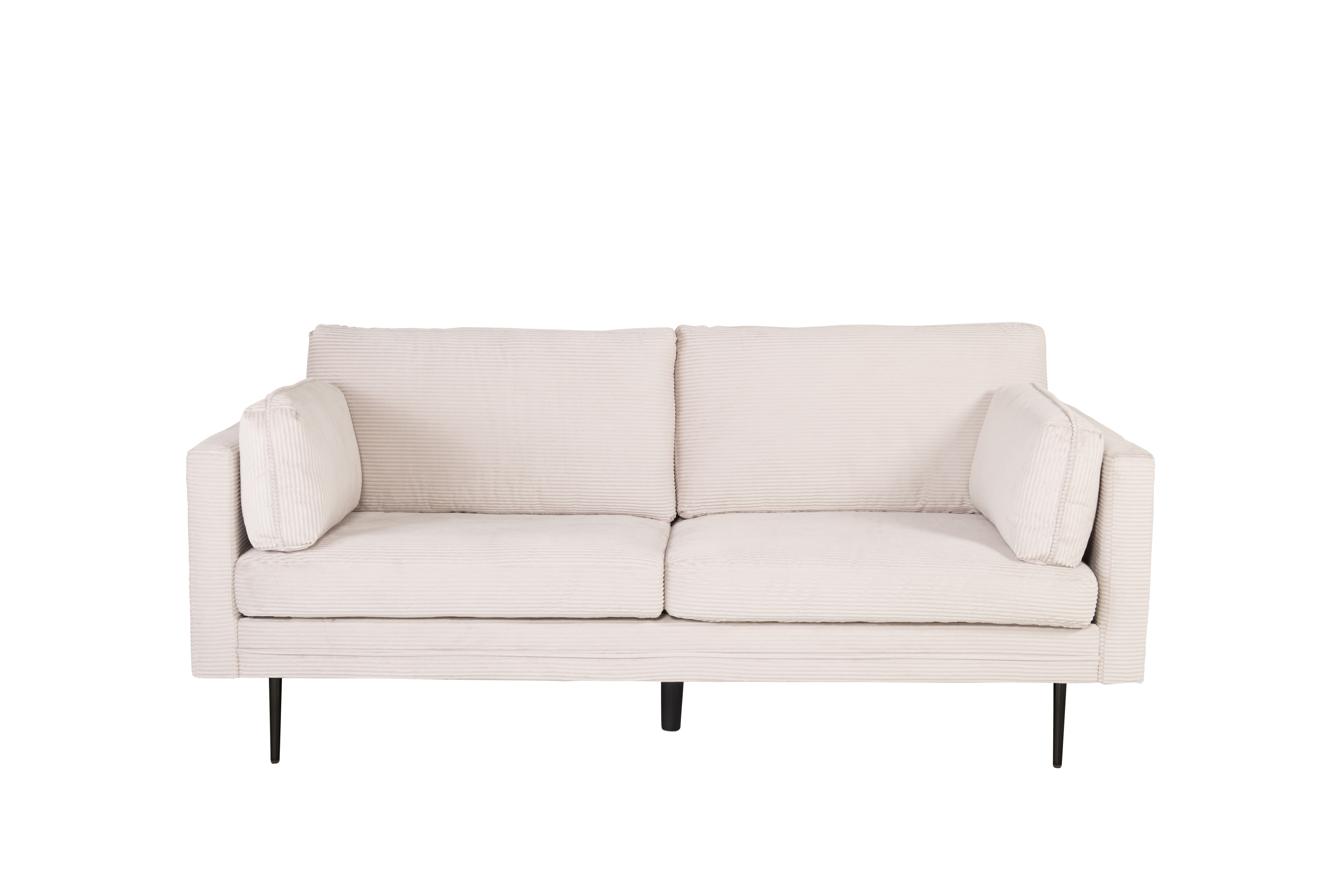 VENTURE DESIGN Boom 3-sits soffa - beige sammet och svart stål