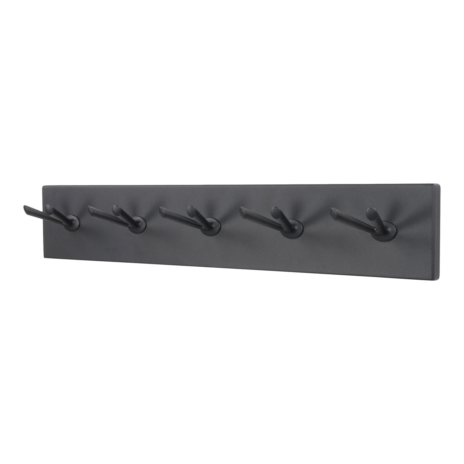 SPINDER DESIGN Pull knagerække, m. 5 dobbelt-kroge - sort stål (74,5x12,5)