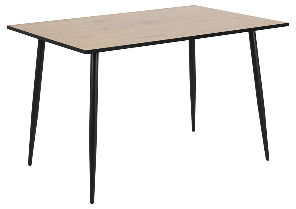 ACT NORDIC Wilma matbord - naturlig / svart melamin vild / metall, rektangulär