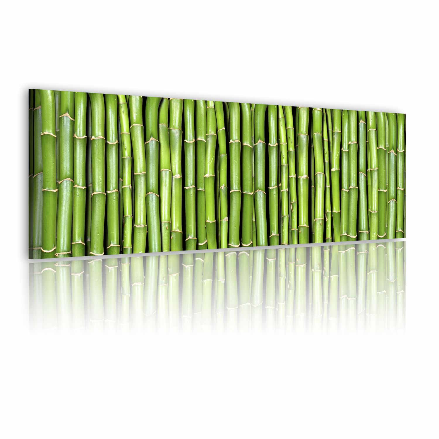 ARTGEIST Bamboo wall billede - grøn canvas print (40x120)