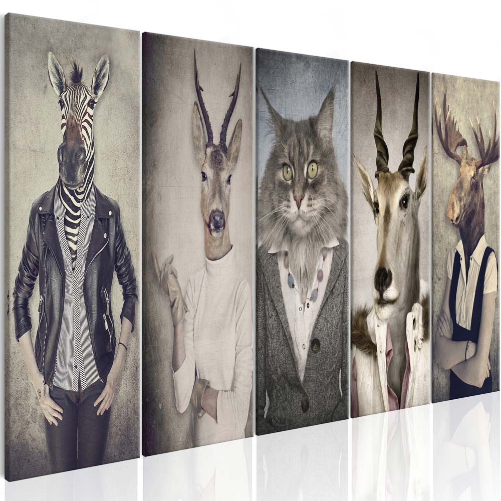 ARTGEIST Animal Masks I billede - multifarvet print, 2 størrelser 200x80