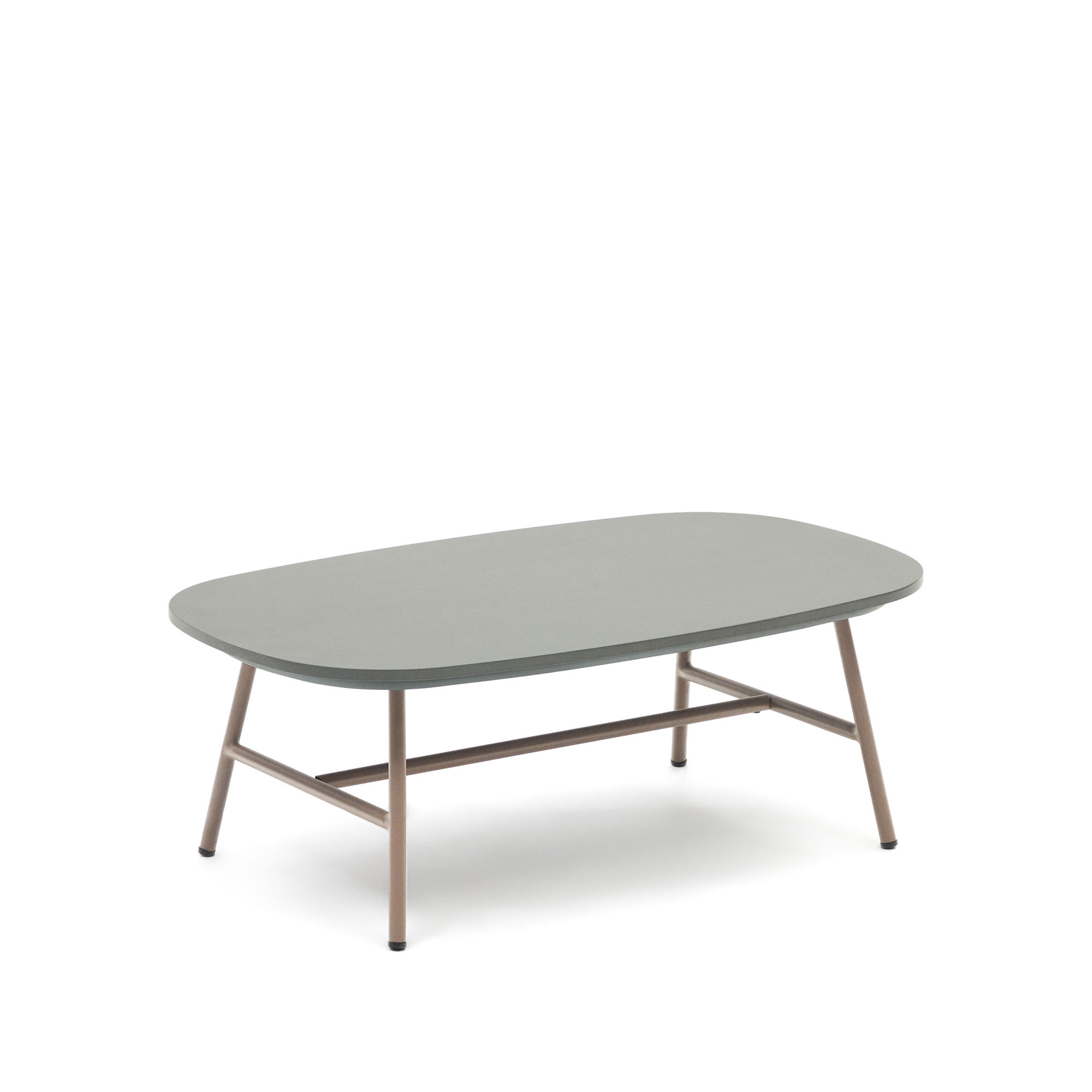 LAFORMA Bramant sofabord, rektangulær - cement og mauve stål (100x60)