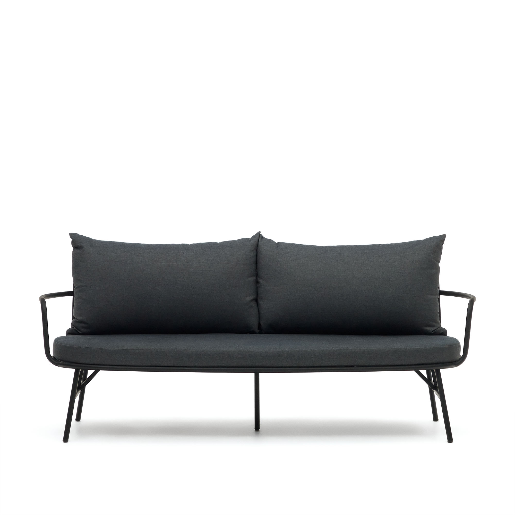 LAFORMA Bramant 2 pers. sofa, m. stofhynder - sort stål