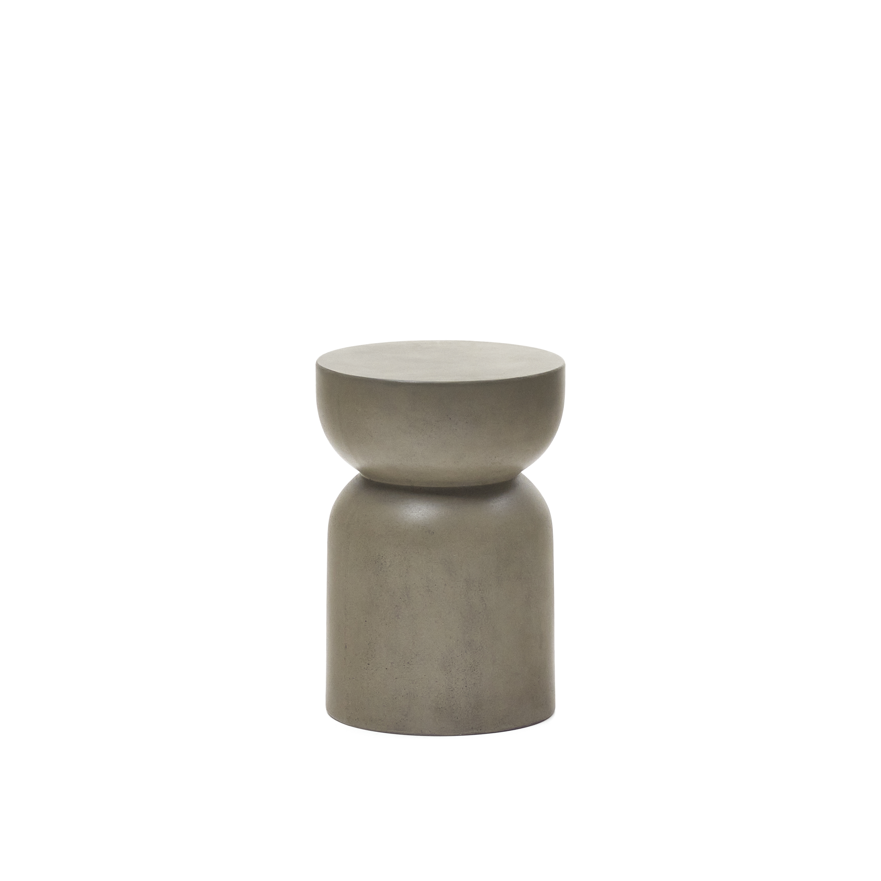 LAFORMA Garbet sidobord, för in- och utvändigt, rund - grå fibercement (Ø32)