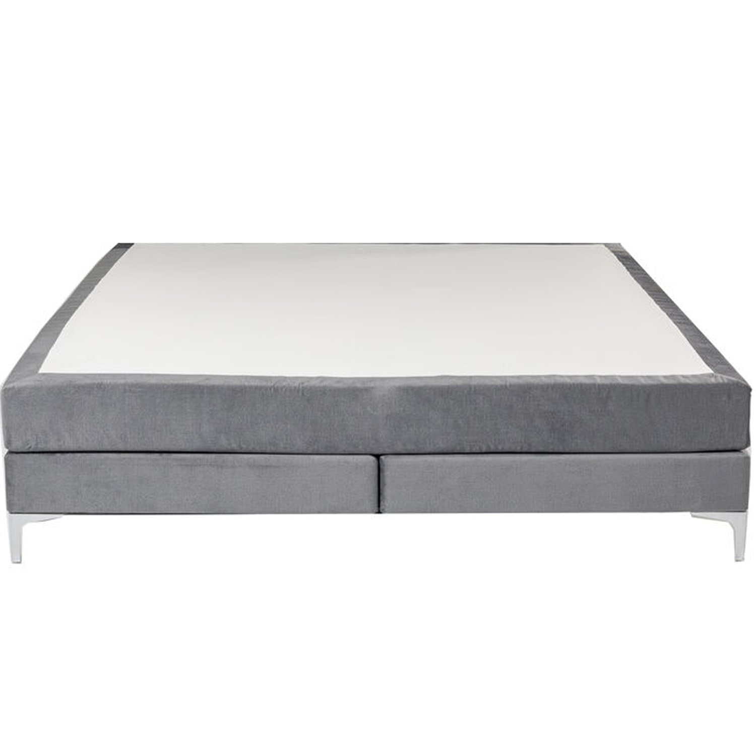 KARE DESIGN Base Boxspring Bed Benito Grey seng grå polyester og stål