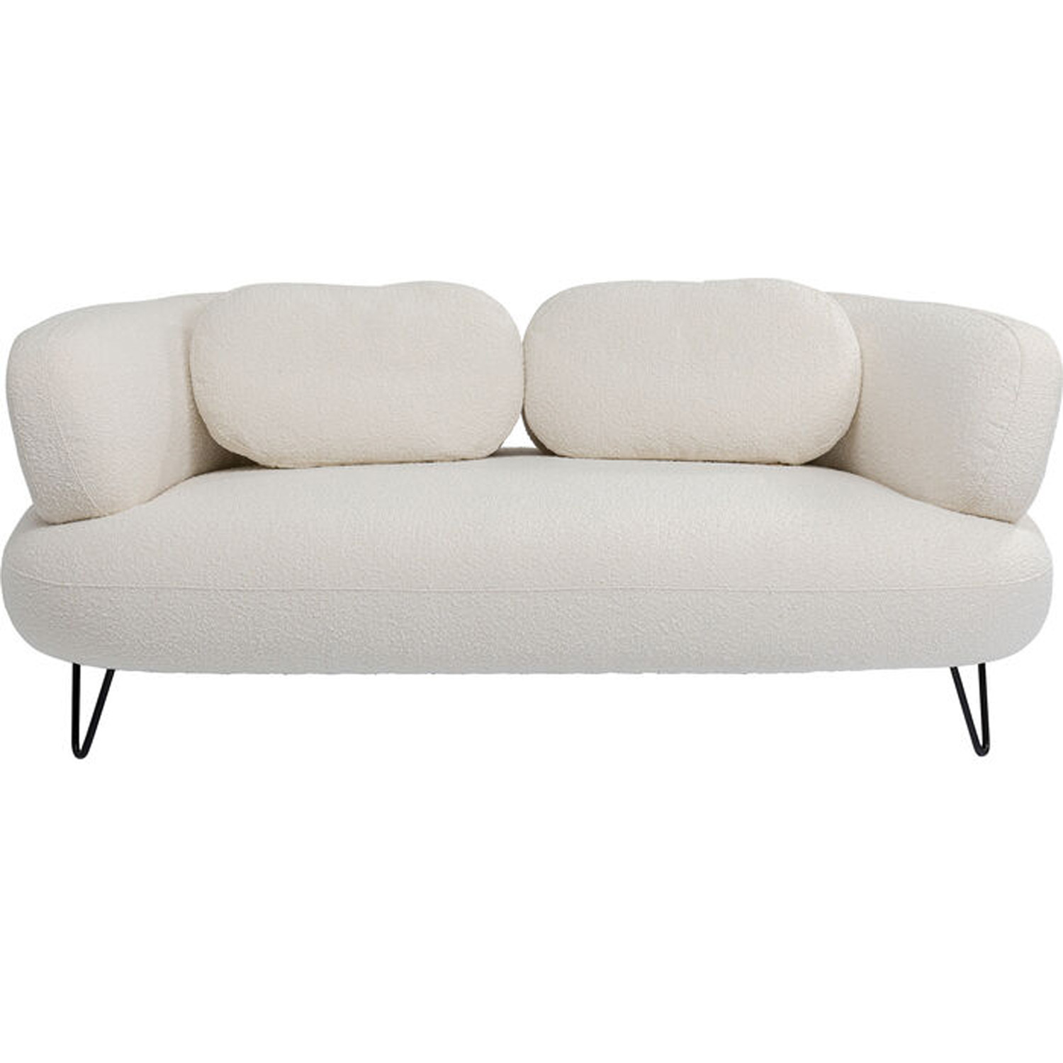 KARE DESIGN Peppo White 2 pers. sofa - hvid polyester og stål