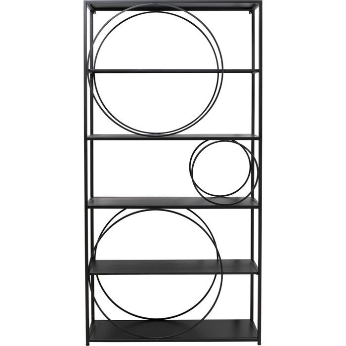 KARE DESIGN Shelf Circle reol, rektangulær - sort stål(H:200cm x100cm x 35cm)