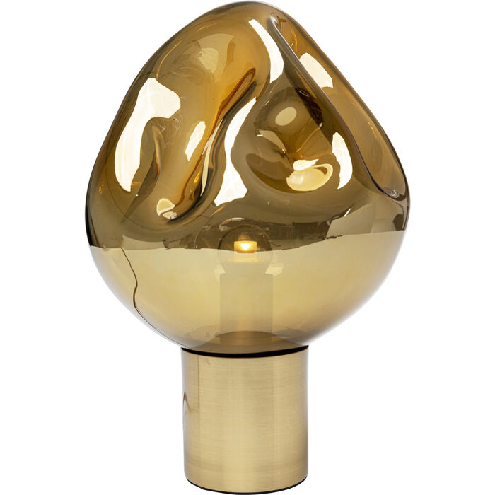KARE DESIGN Dough bordlampe, rund - guld glas og messing stål (H:38)