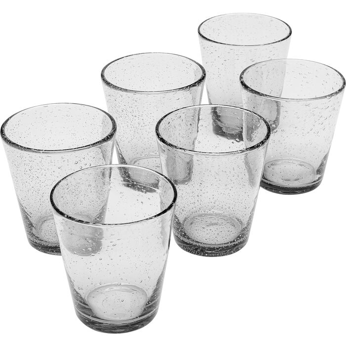 2: KARE DESIGN Bubble Clear drikkeglas, m. bobler - klar glas (sæt af 6)