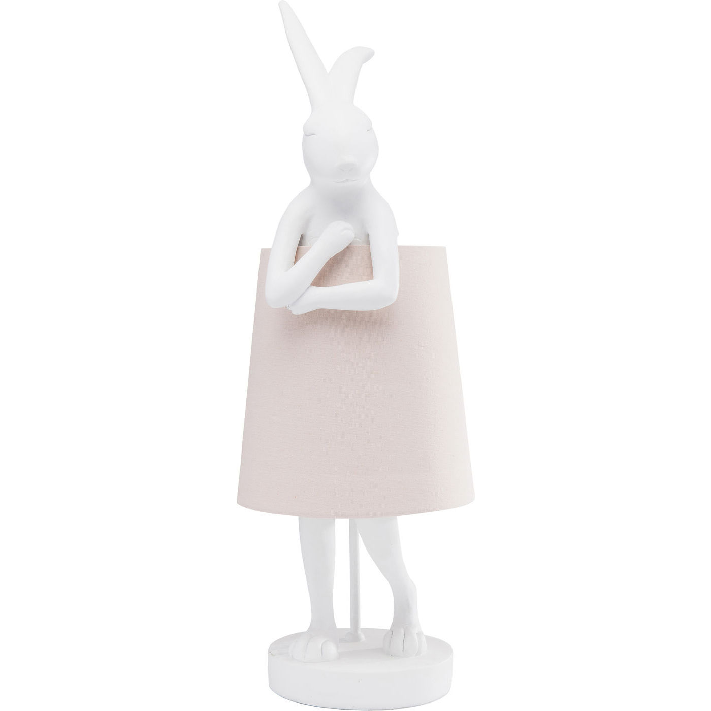 KARE DESIGN Animal Rabbit bordlampe - hvid polyresin/stål/hørlærred