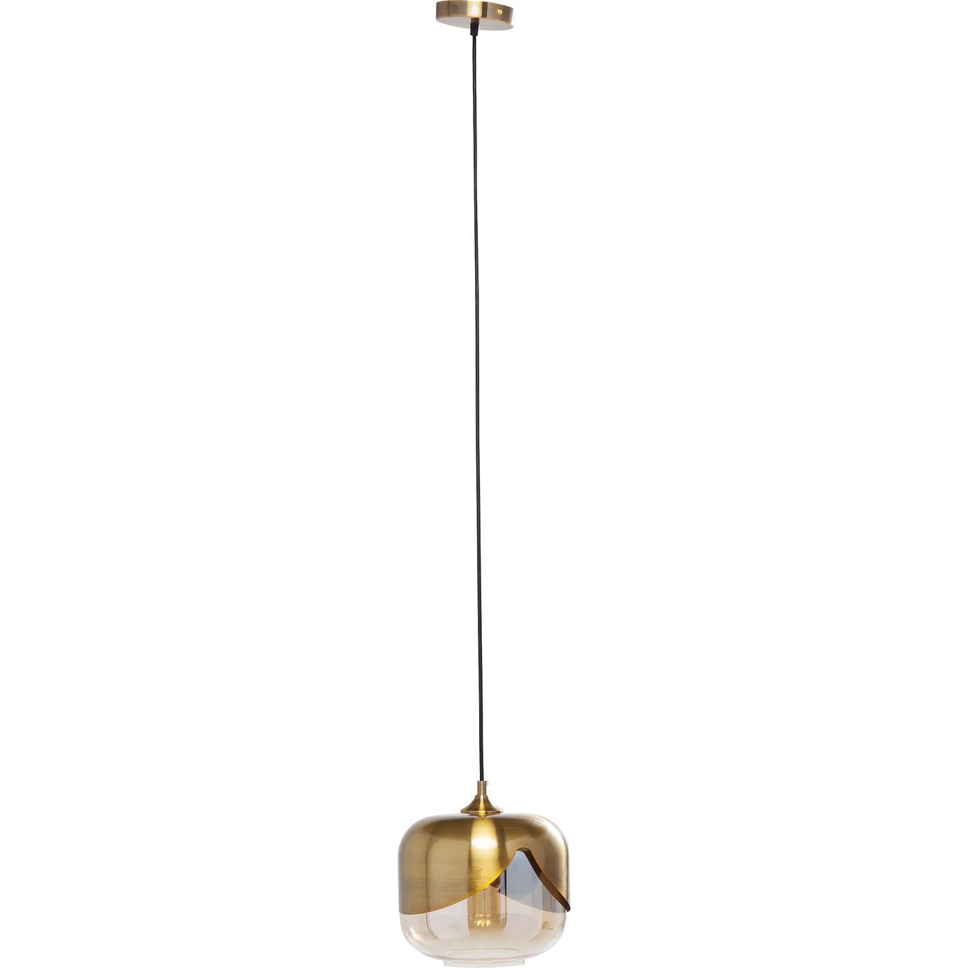 KARE DESIGN Golden Goblet loftlampe - farvet glas/messingbelagt stål, rund (Ø25)