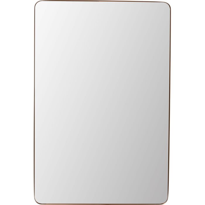 KARE DESIGN Simply vægspejl, rektangulær - spejlglas og messing stål (80x120)