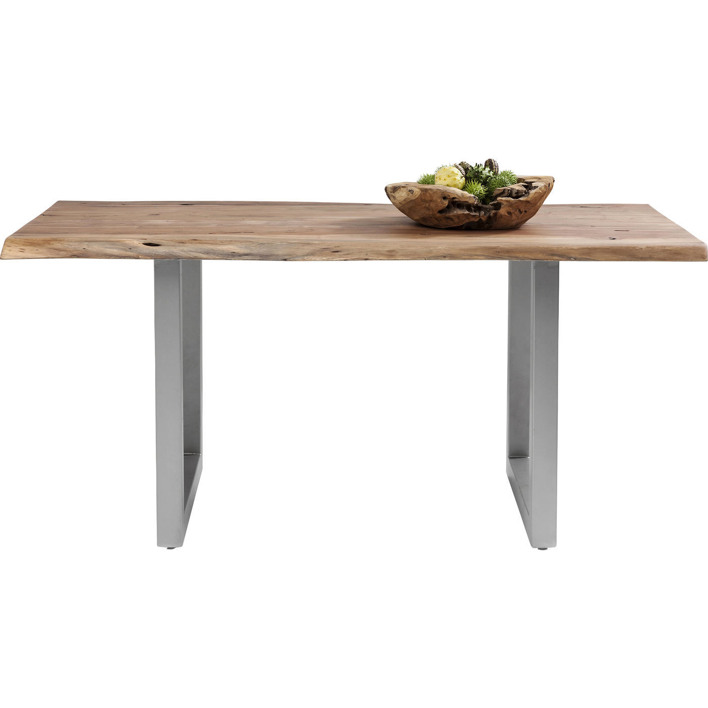 15: KARE DESIGN Pure Nature spisebord - natur akacietræ/grå stål, unik (160x80)