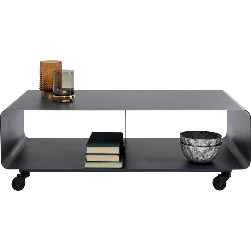 KARE DESIGN Lounge M Mobil TV-bord, m. hjul - grå stål (90x42)