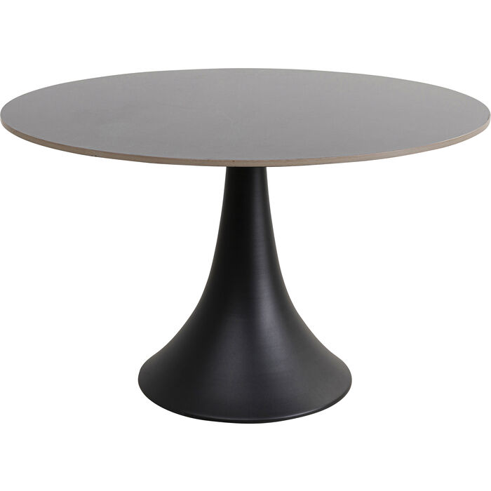 10: KARE DESIGN Grande Possibilita spisebord, rund - keramik dolomit og sort aluminium (Ø120)