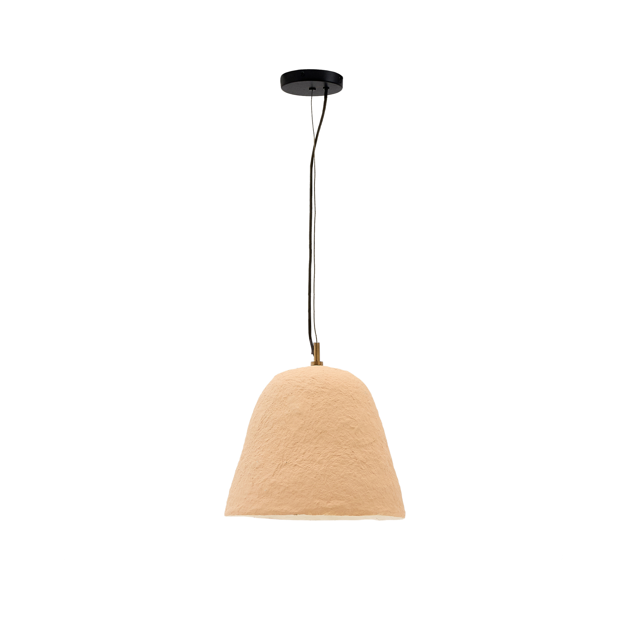 KAVE HOME Lisora taklampe i beige pappmaché É25cm