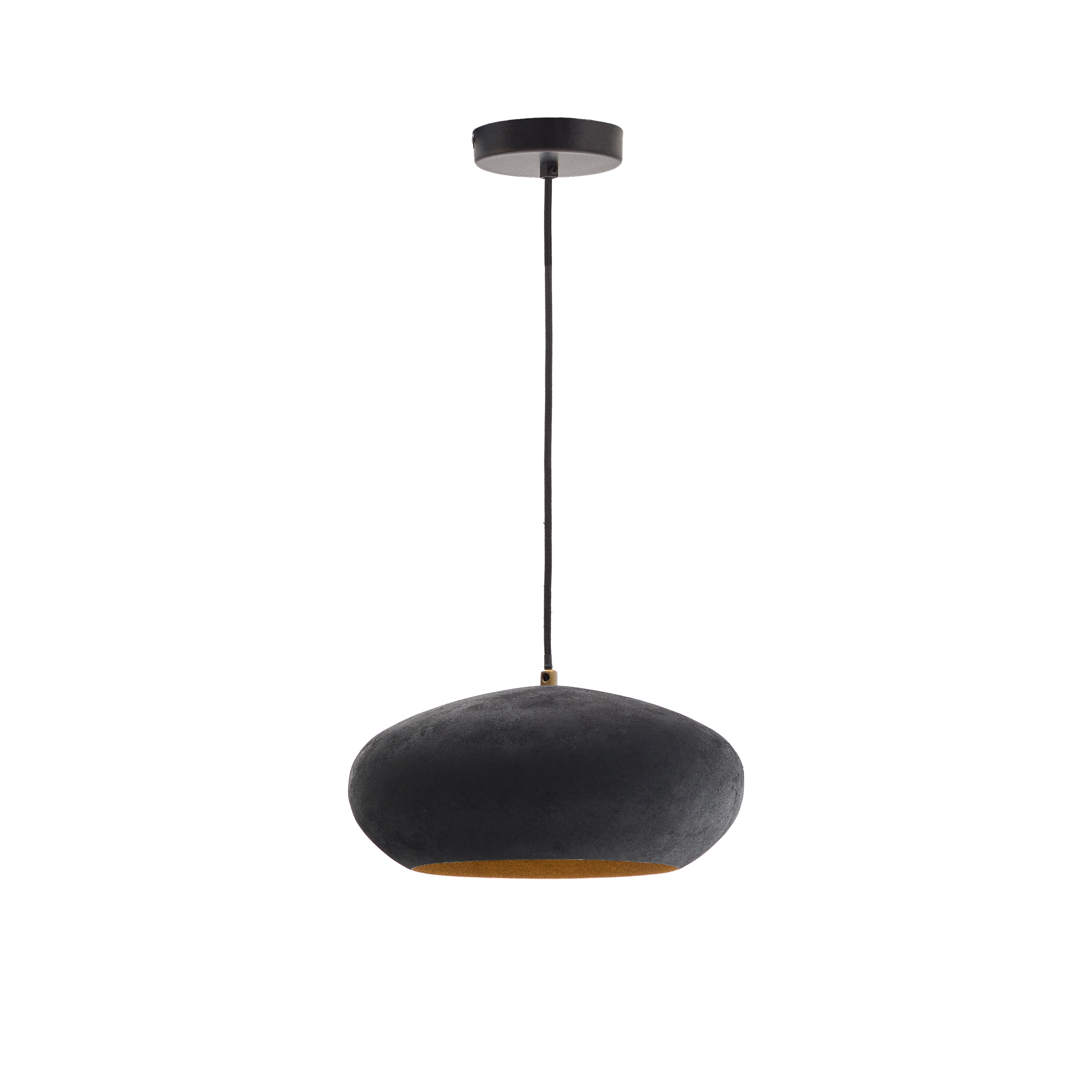 KAVE HOME Inda loftlampe, rund – sort metal (É30)