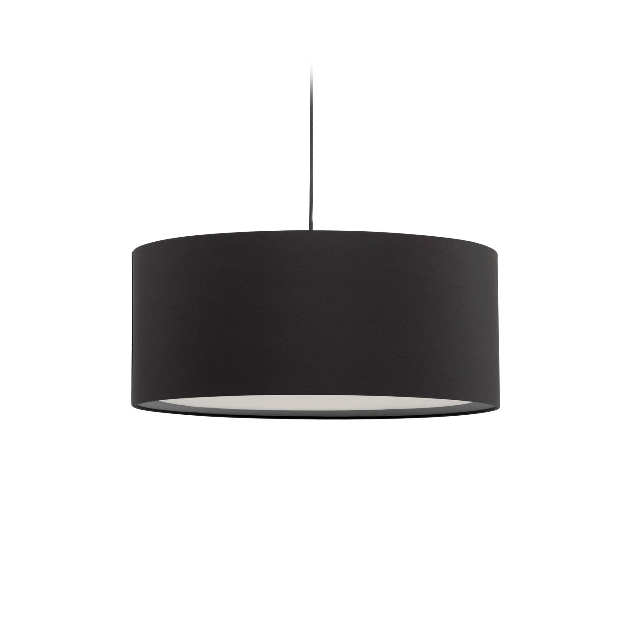 LAFORMA Santana loftslampe skærm i sort med hvid diffuser, Ø: 50 cm