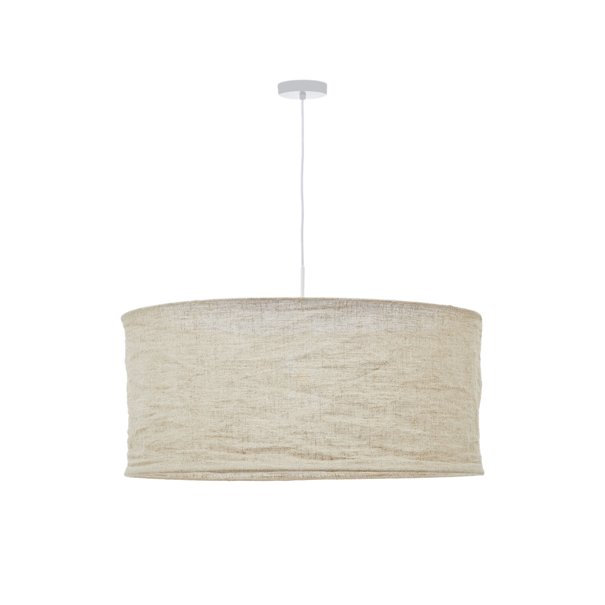 KAVE HOME Mariela loftslampeskærm i hør i beige finish ÉÂ 80 x 40 cm