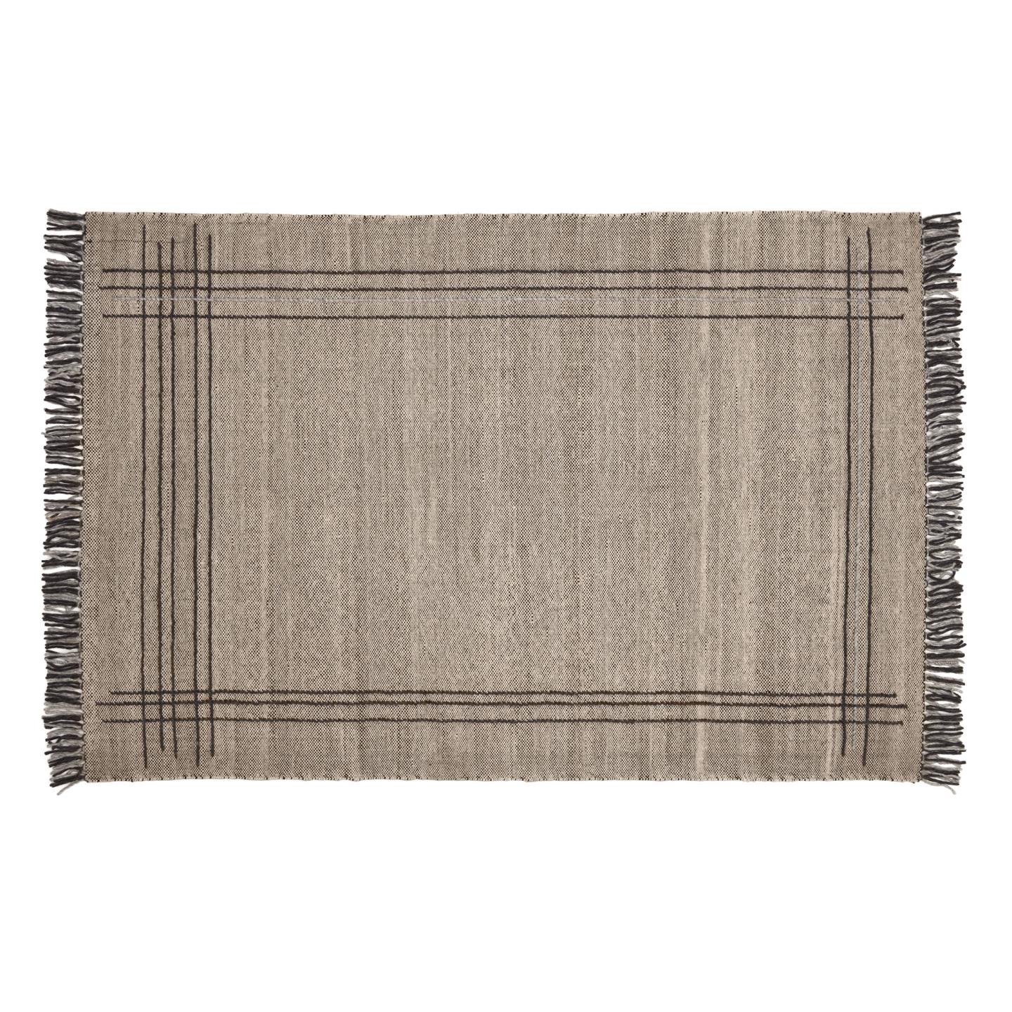 LAFORMA Eneo gulvtæppe, m. kvaster, rektangulær - brun uld/bomuld/polyester (160x230)