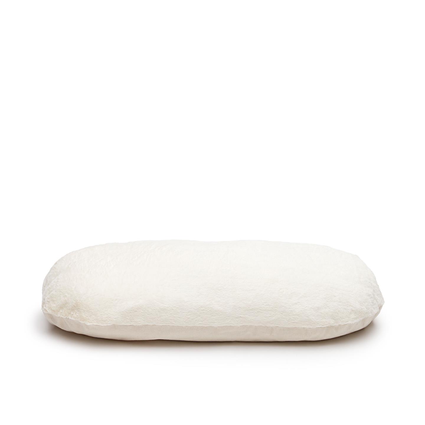 #3 - LAFORMA Codie kæledyrspude, oval - hvid pels bomuld/polyester (80x50)