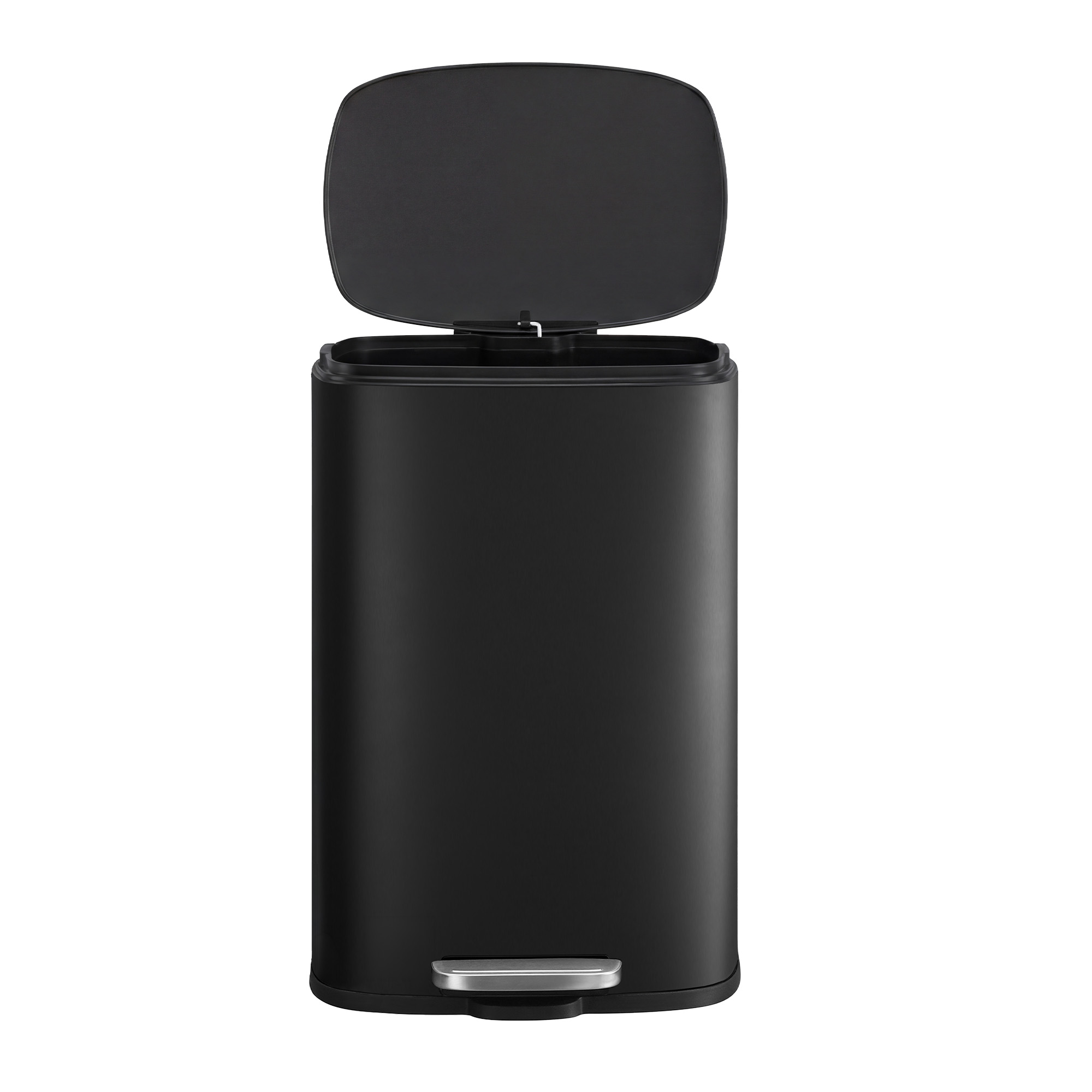 Songmics LTB050B02 50 liters køkkenaffaldsspand med blød lukning og pedal, indvendig stålspand, sort Songmics LTB050B02 50 liters køkkenaffaldsspand med blød lukning og pedal, indvendig stålspand, sort