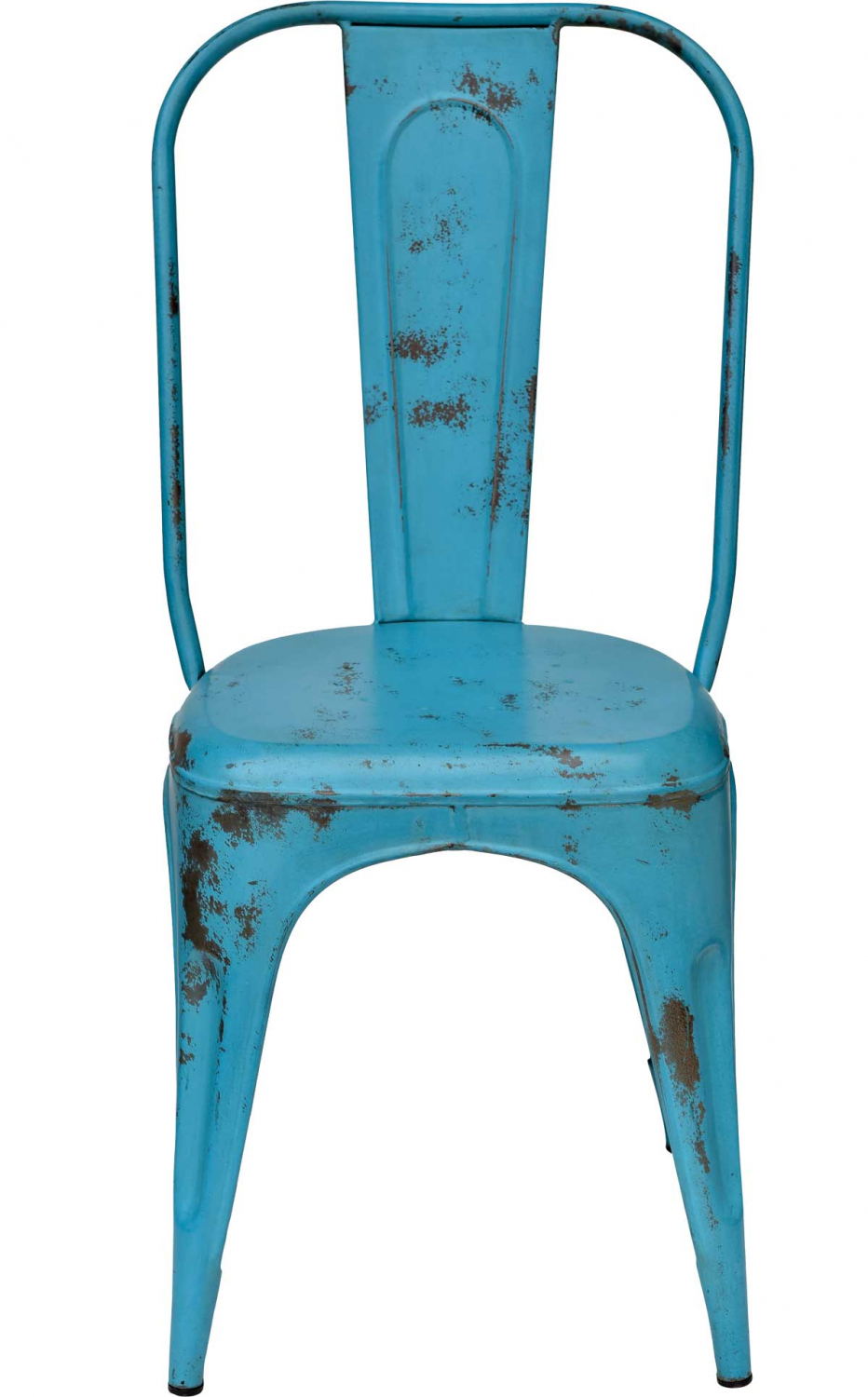 Køb TRADEMARK LIVING spisebordsstol - blåt jern m. patina - Pris 1299.00 kr.