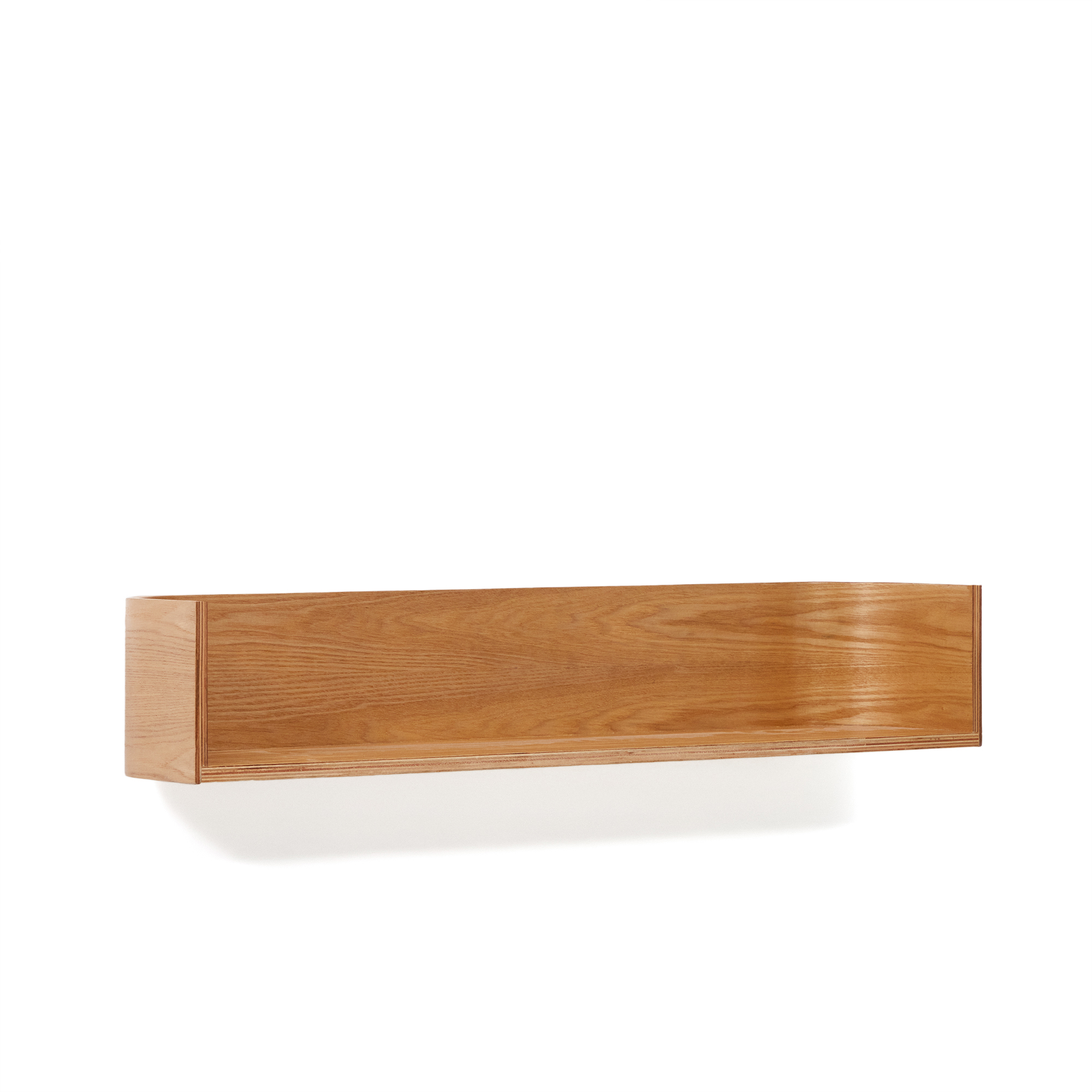KAVE HOME Octavia væghylde, rektangulær - brun askekrydsfiner (90x20)