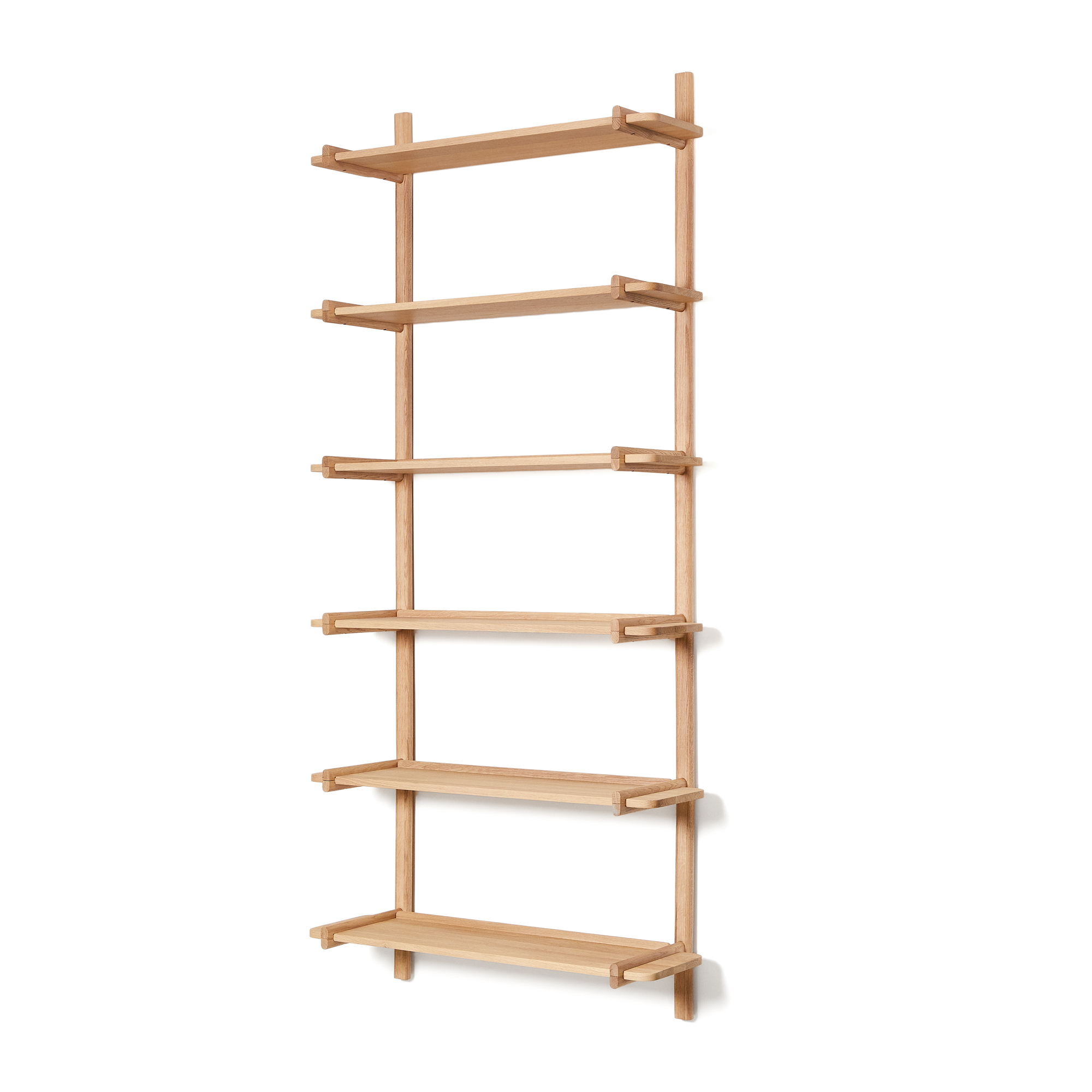 KAVE HOME Sitra modul reol, m. 6 massive egetræshylder – natur egetræ (90cm)