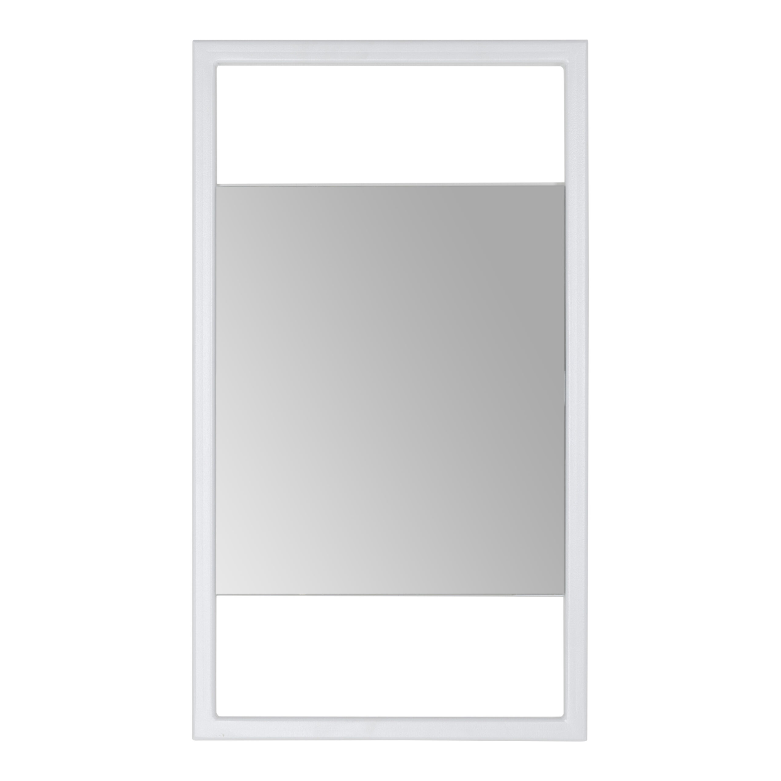 TORNA DESIGN Sasha S vægspejl, rektangulær - spejlglas og hvid stål (60x40)