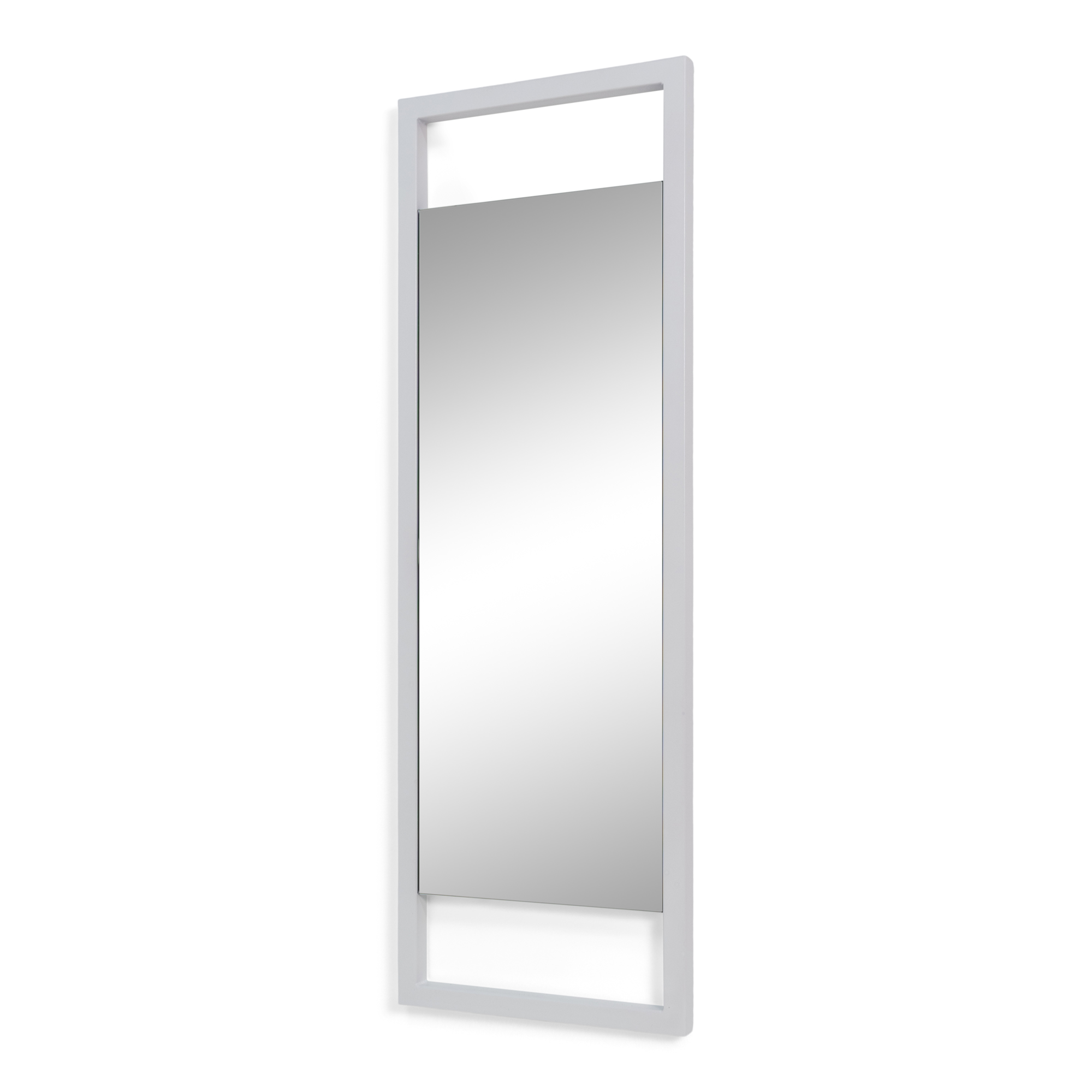 TORNA DESIGN Sasha M vægspejl, rektangulær - spejlglas og hvid stål (100x40)