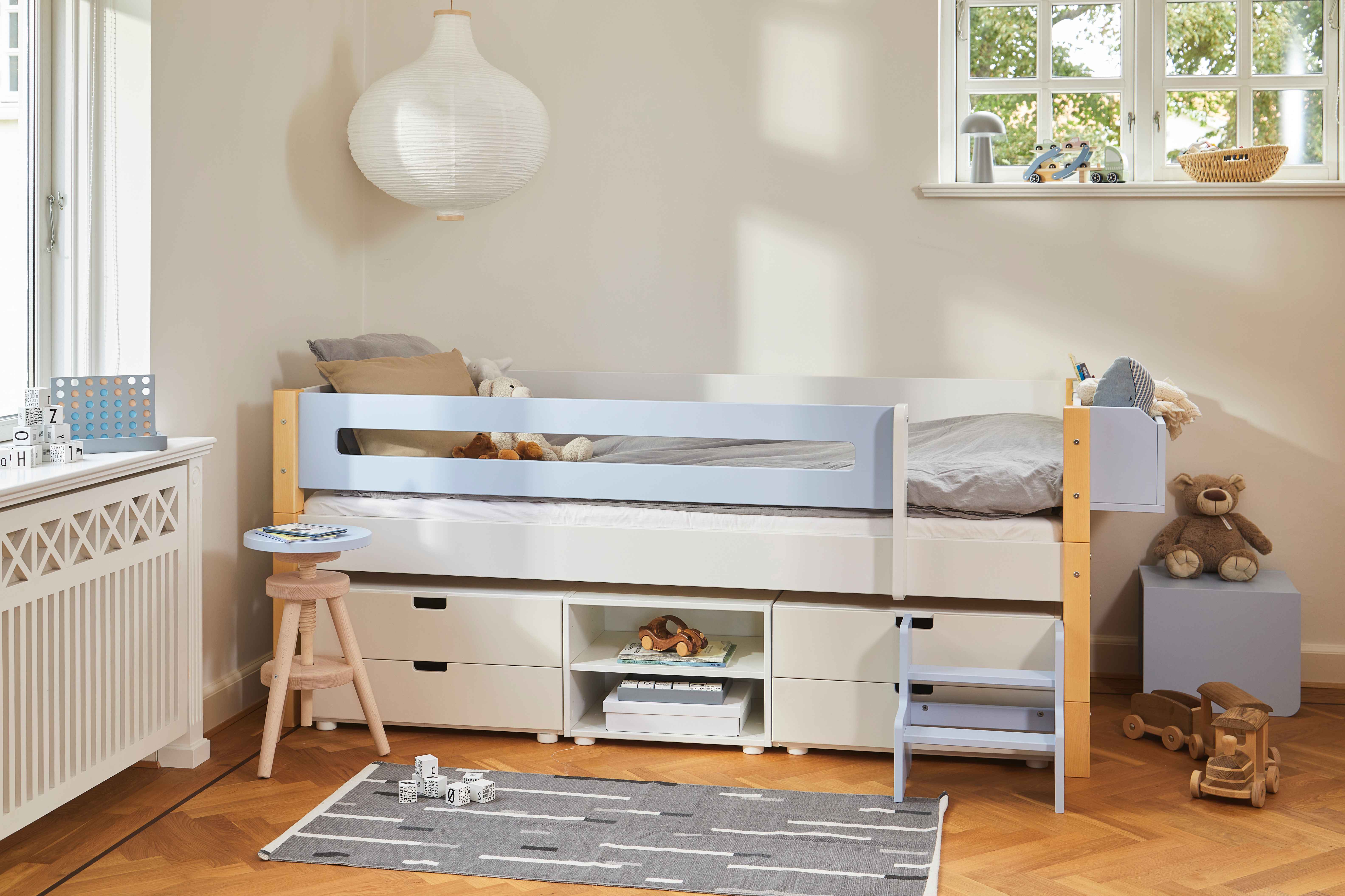 Manis-HÂ Ariel Enkeltseng med classic sengehest og opbevaring - 200 cmÂ -Â 90x200