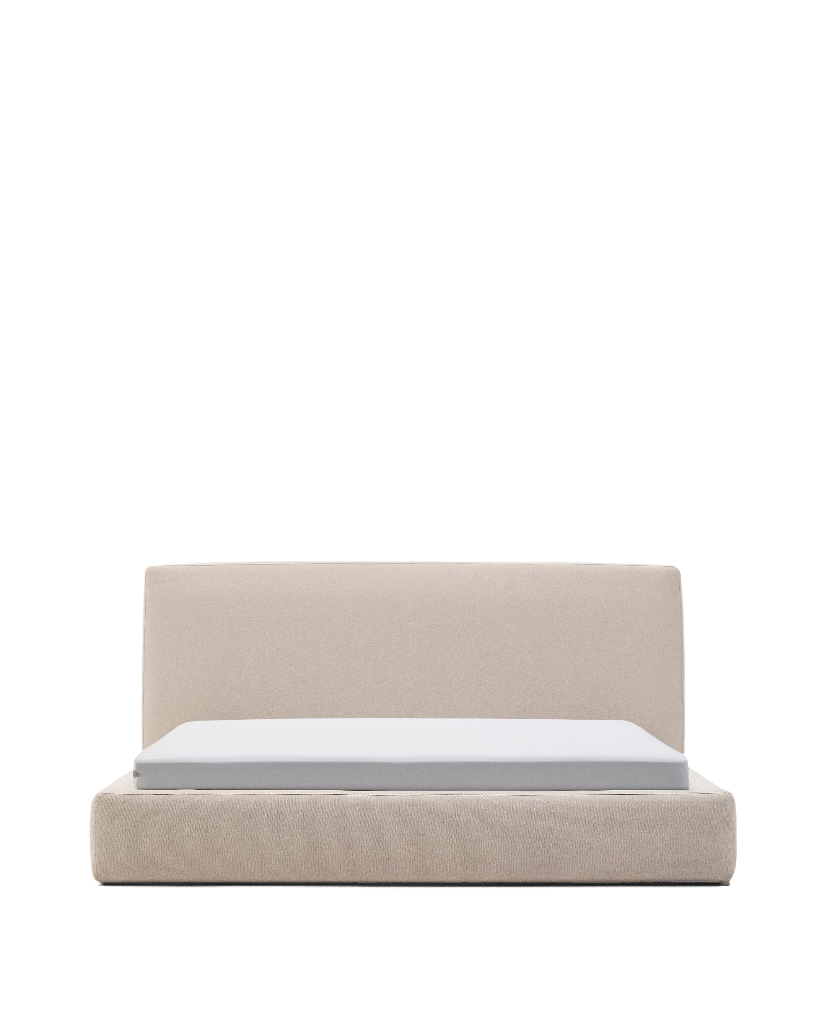 KAVE HOME Beige Blok seng med aftageligt betræk til 180 x 200 cm madras FSC Mix Credit