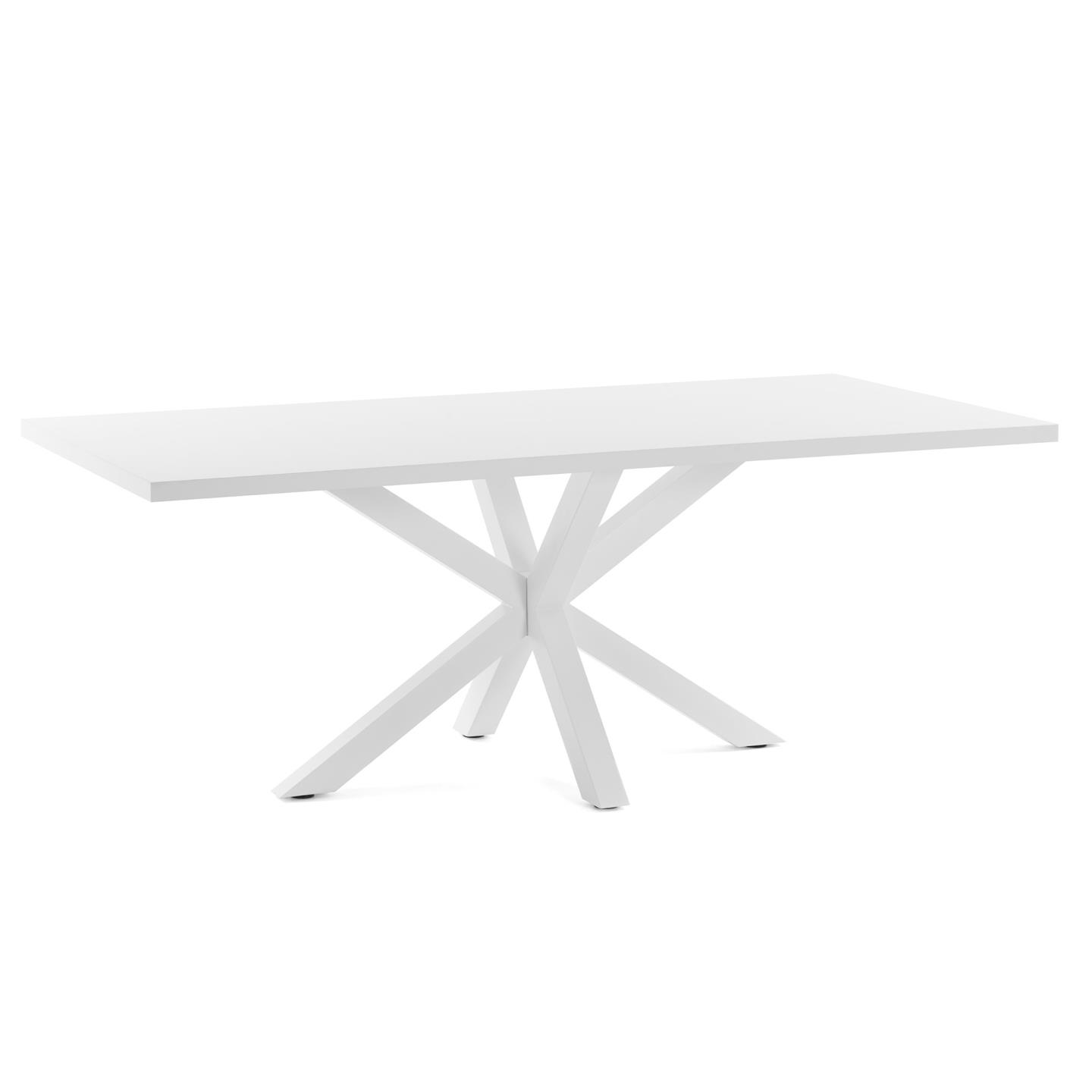 KAVE HOME Argo bordsskiva i vit melamin, 180 x 100 cm