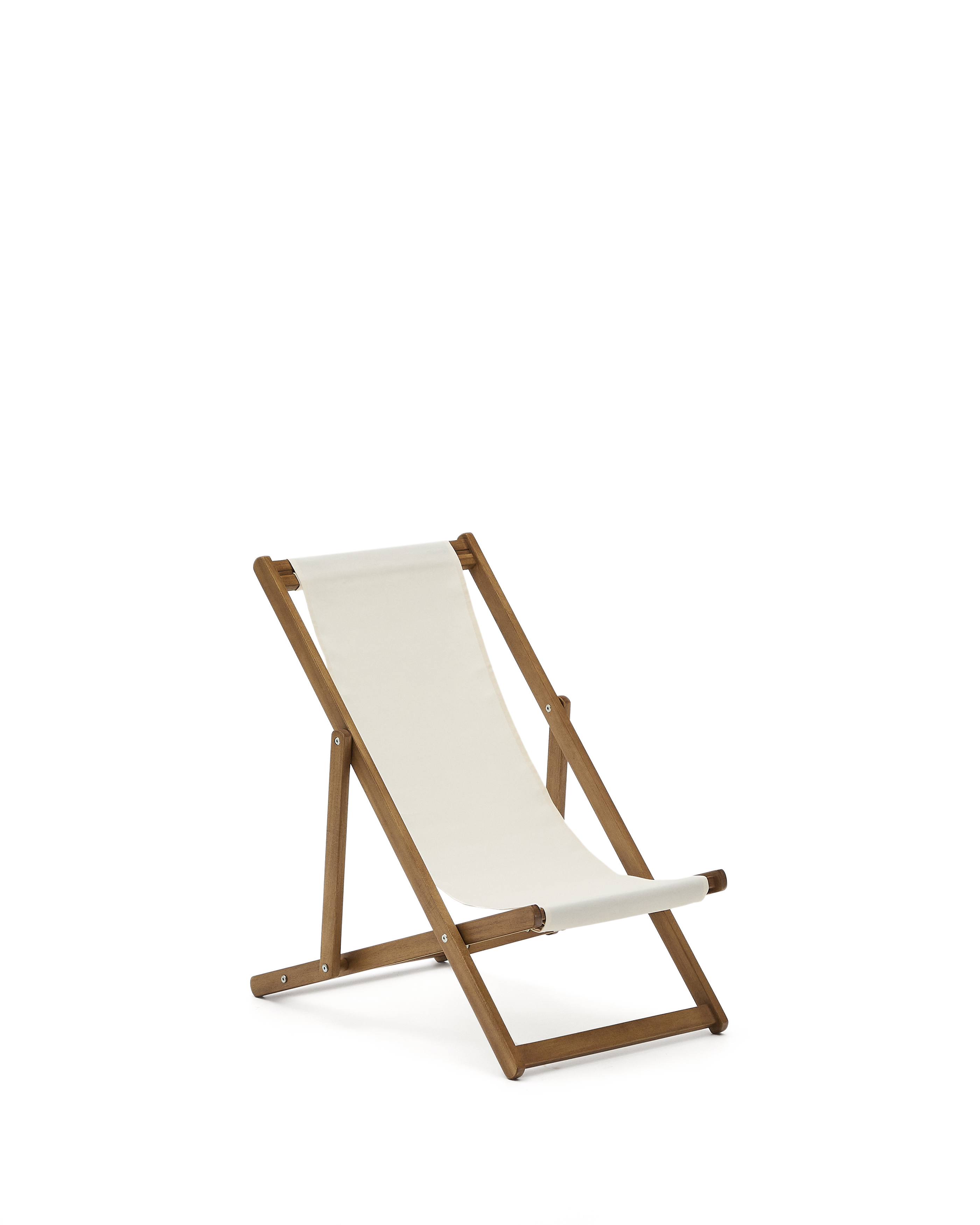 KAVE HOME Adredna beige hopfällbar hängmatta för barn tillverkad av FSC 100 % massivt akaciaträ
