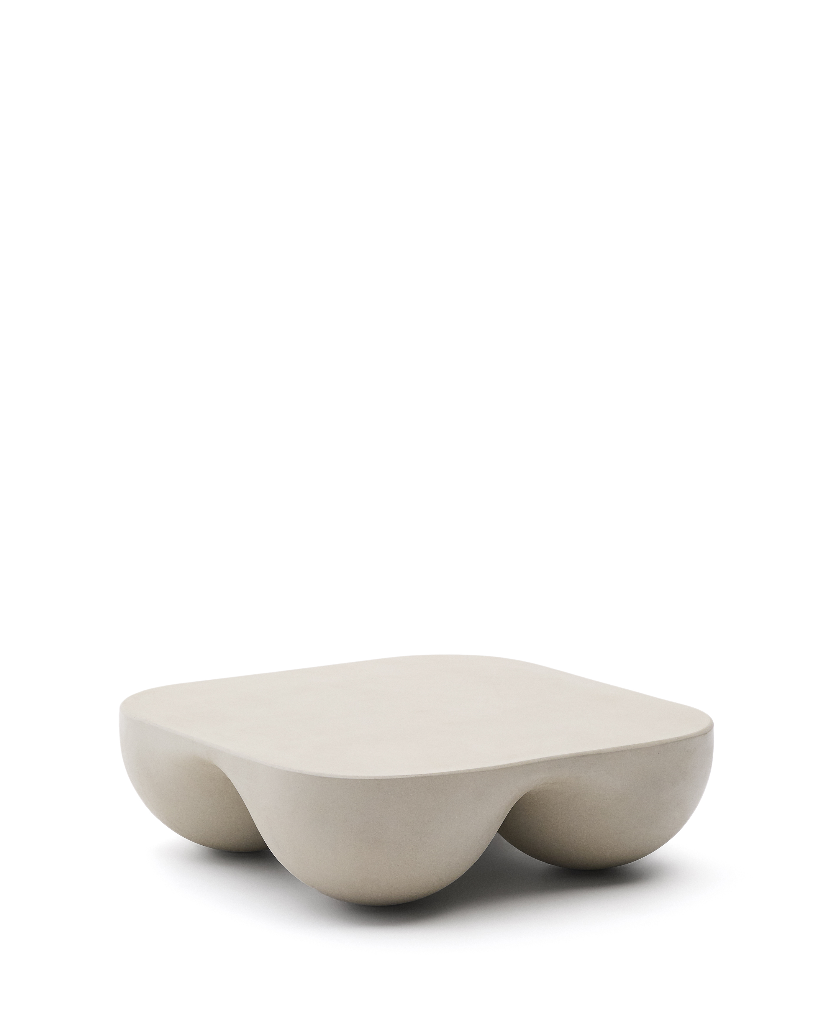 Kave Home Colba Udendørs Sofabord Kvadratisk Grå Polystone 100x100
