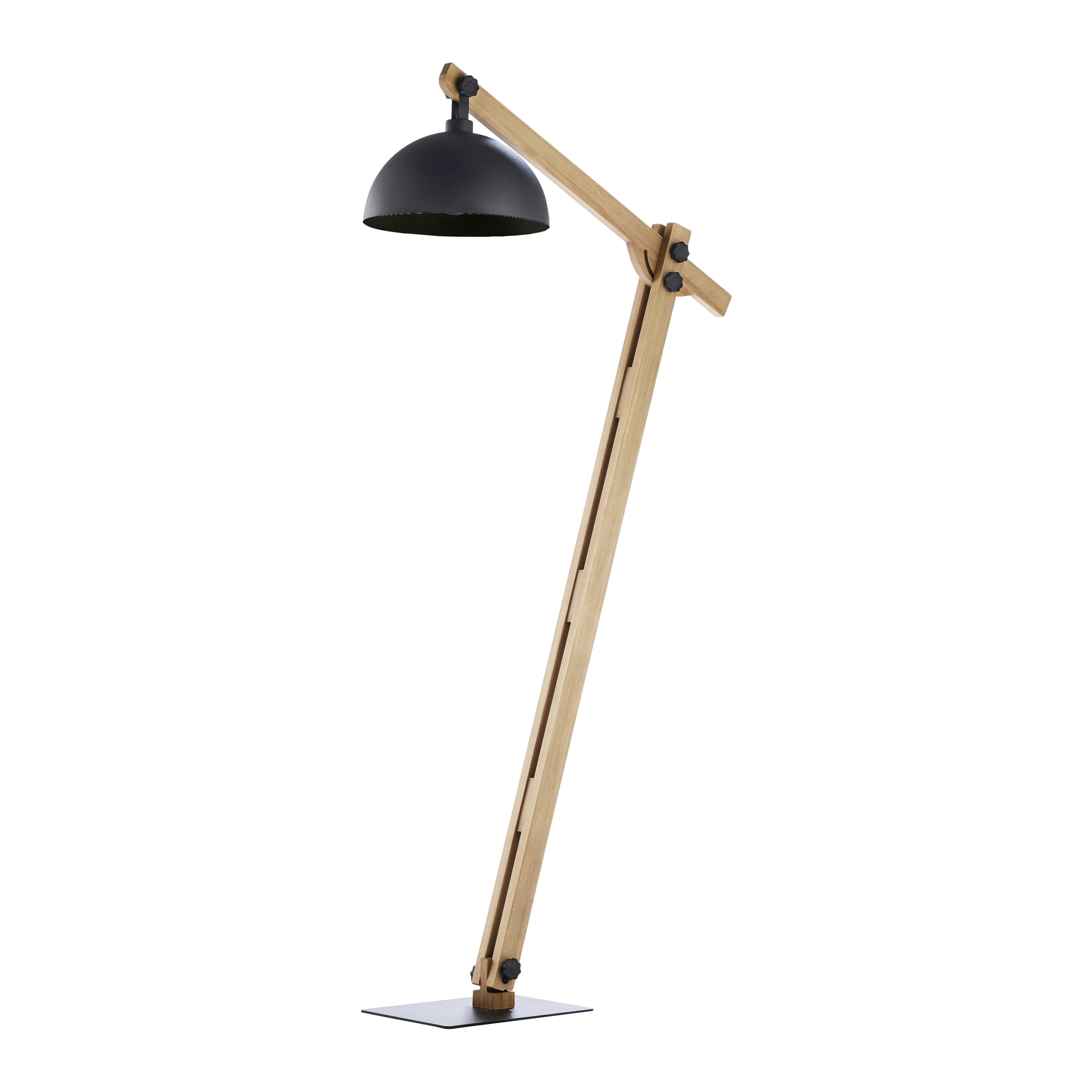 Køb TK Oslo gulvlampe – sort metal og træ