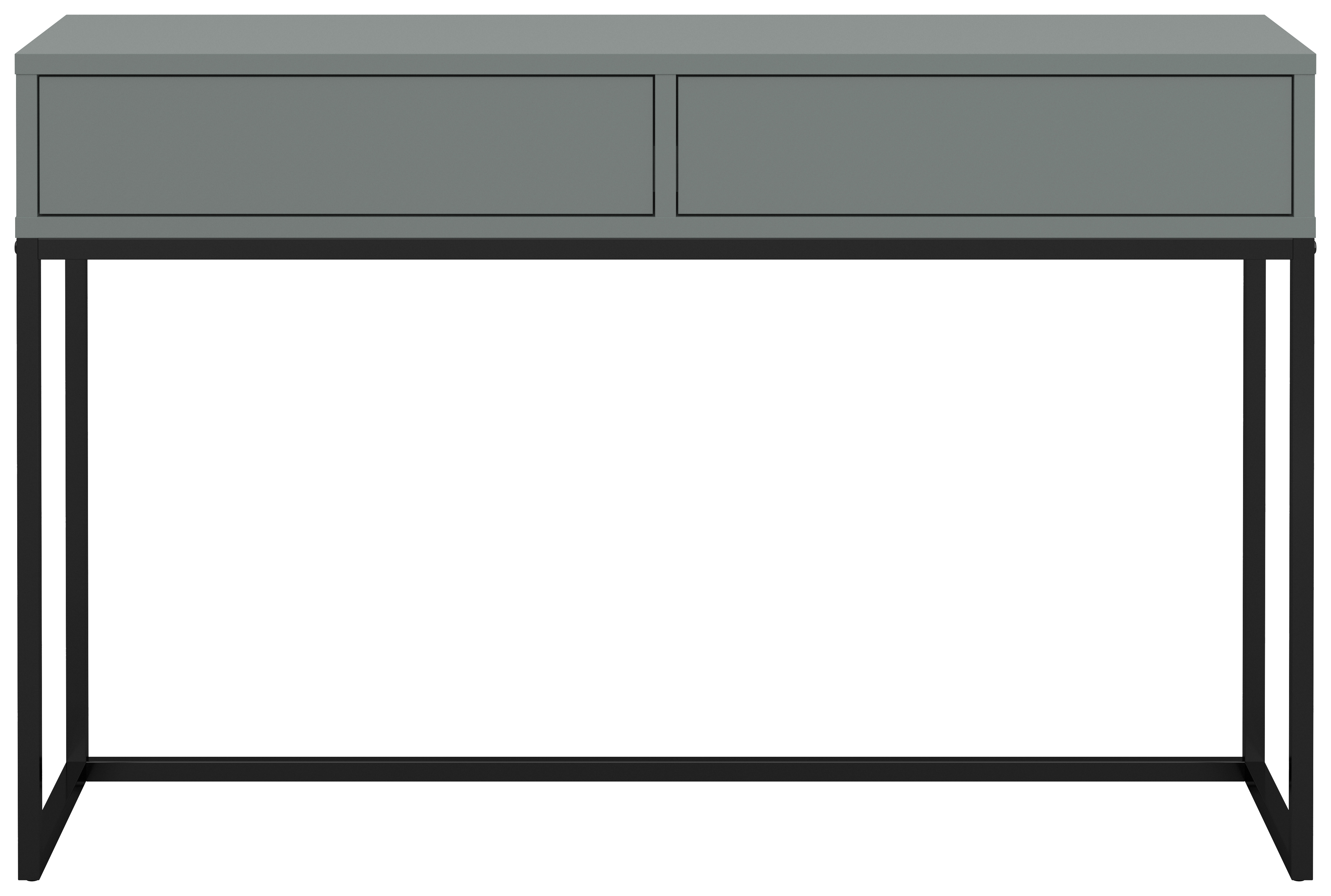 TENZO Lipp konsolbord, m. 2 skuffer - tågegrøn spånplade og metal (76x36)
