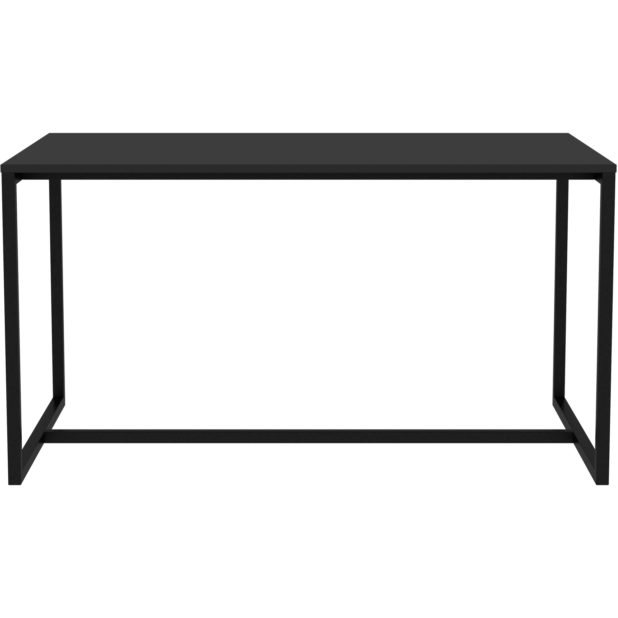 TENZO Lipp spisebord, rektangulær - shadow sort MDF og sort metal (140x90)